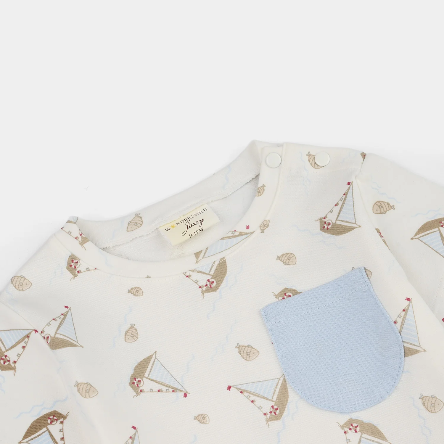 Infant Boys Jersey/Terry 2Pc Suit - White - Image 3