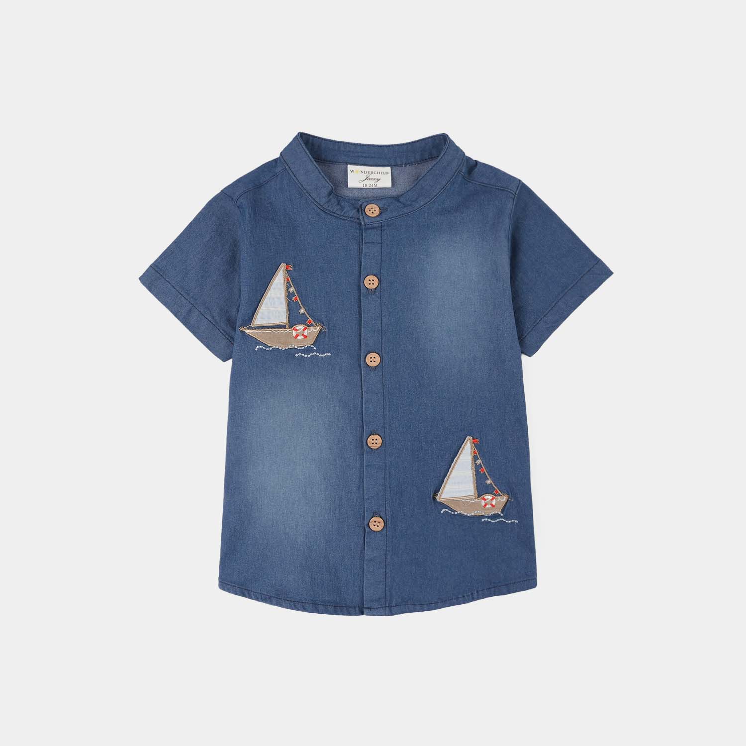 Infant Boys Jersey/Terry 2Pc Suit - Navy - Image 2
