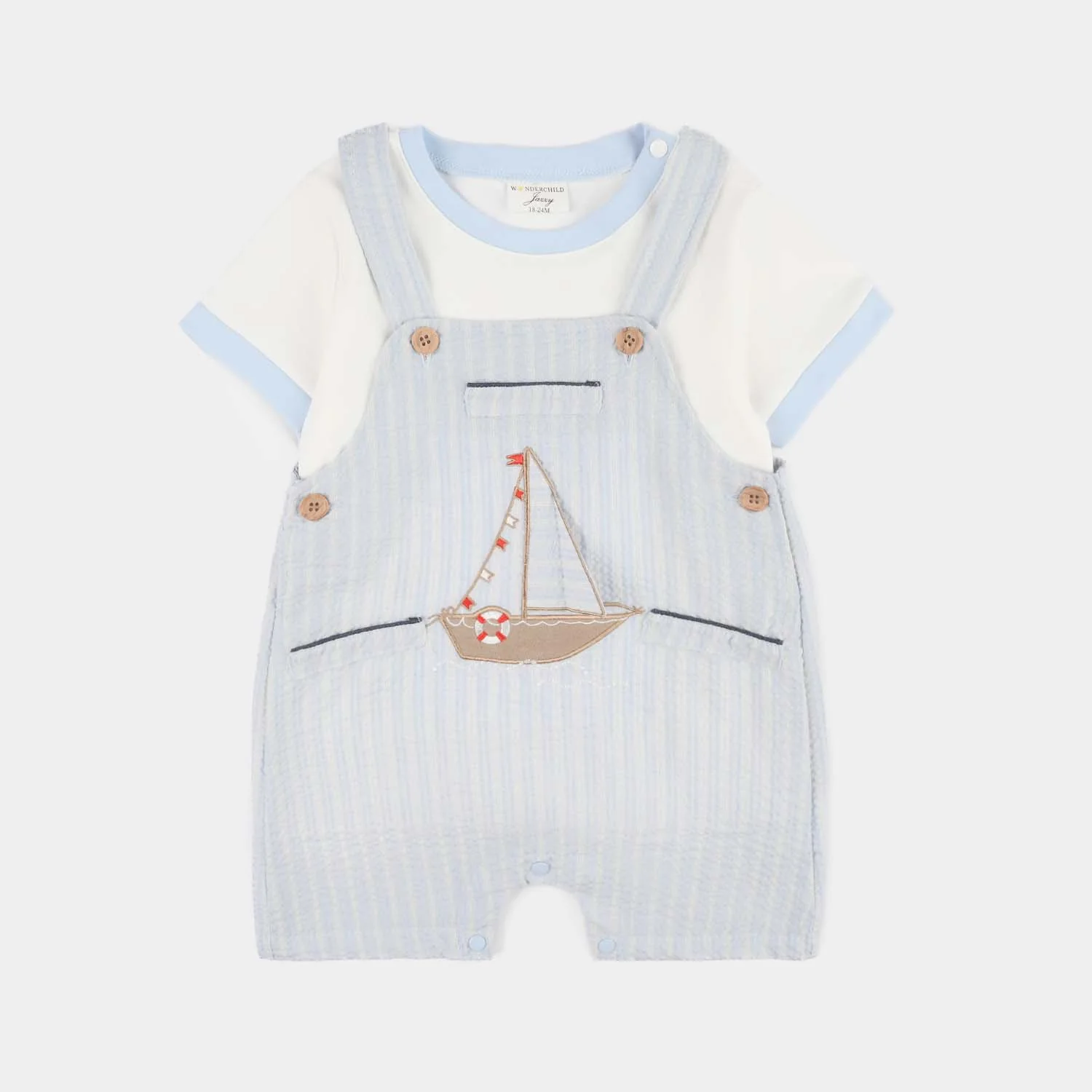 Infant Boys Jersey/Terry 2Pc Suit - White