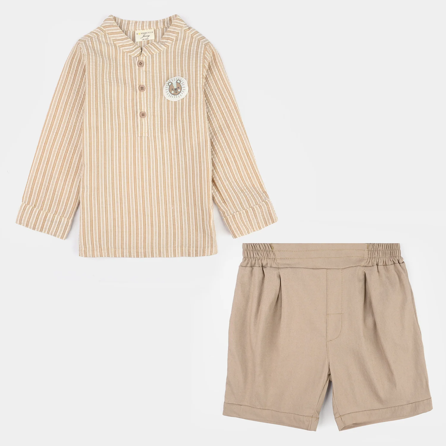 Infant Boys Jersey/Terry 2Pc Suit - Brown