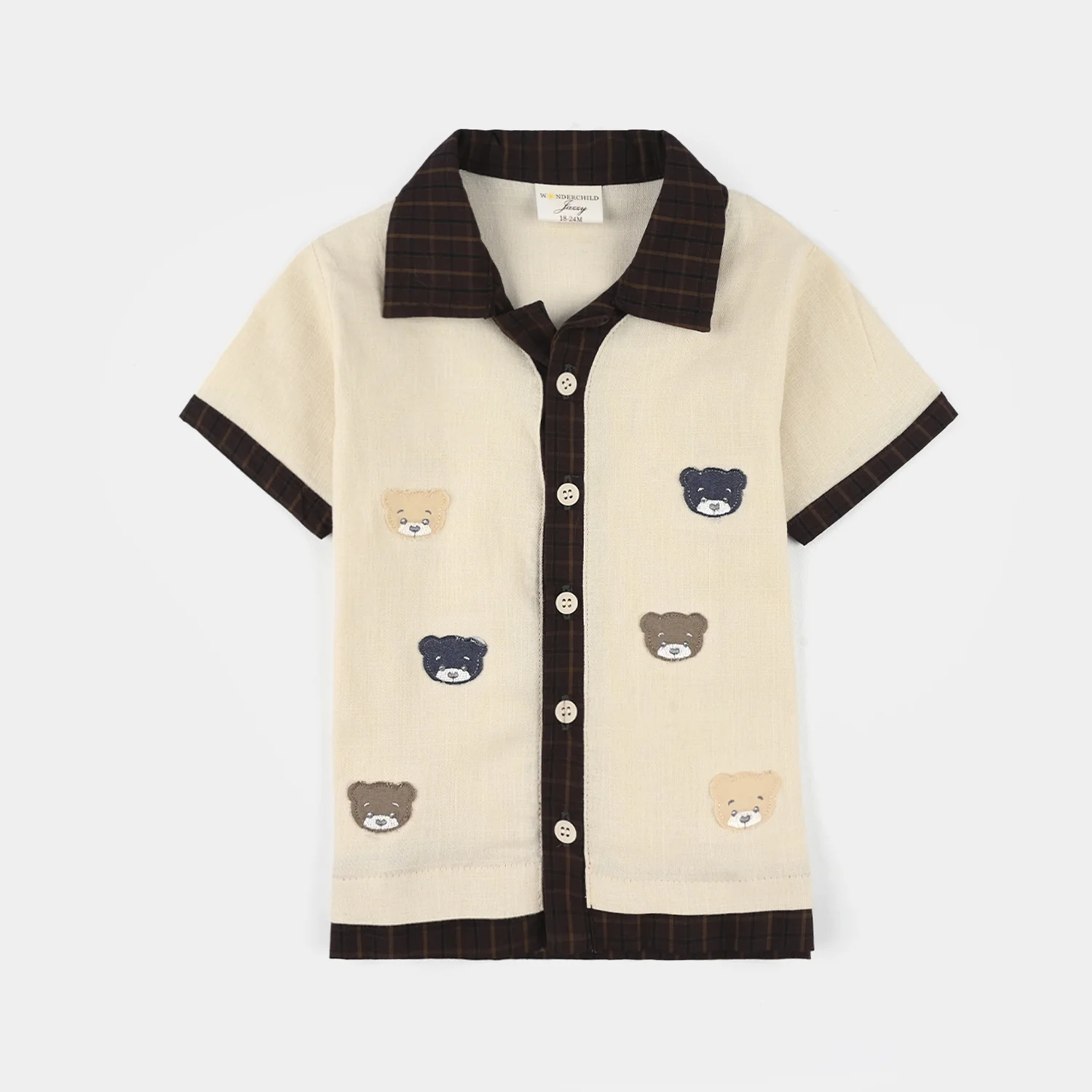 Infant Boys Jersey/Terry 2Pc Suit - Brown - Image 2