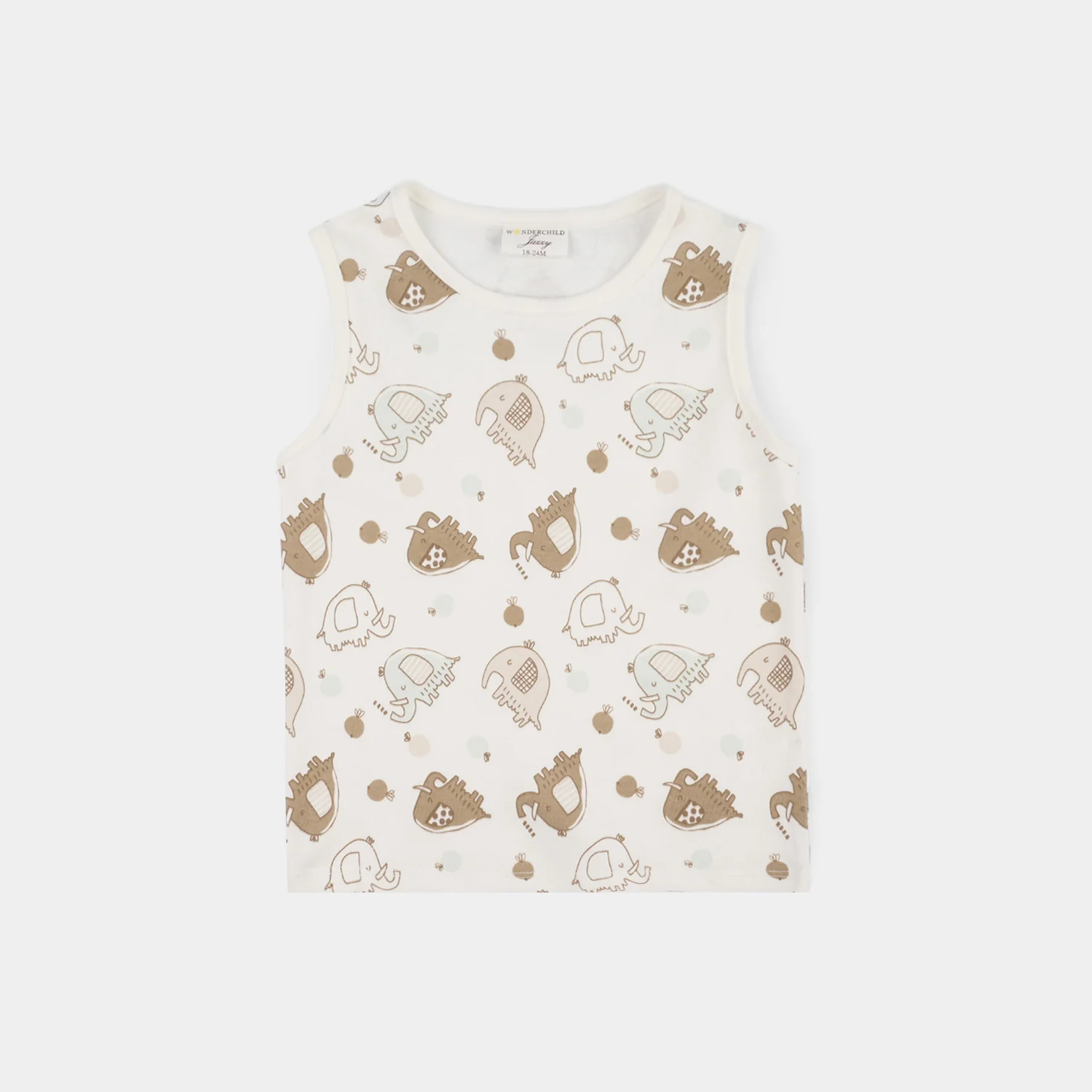 Infant Boys Jersey/Terry 3-Pc Suit - Beige - Image 3