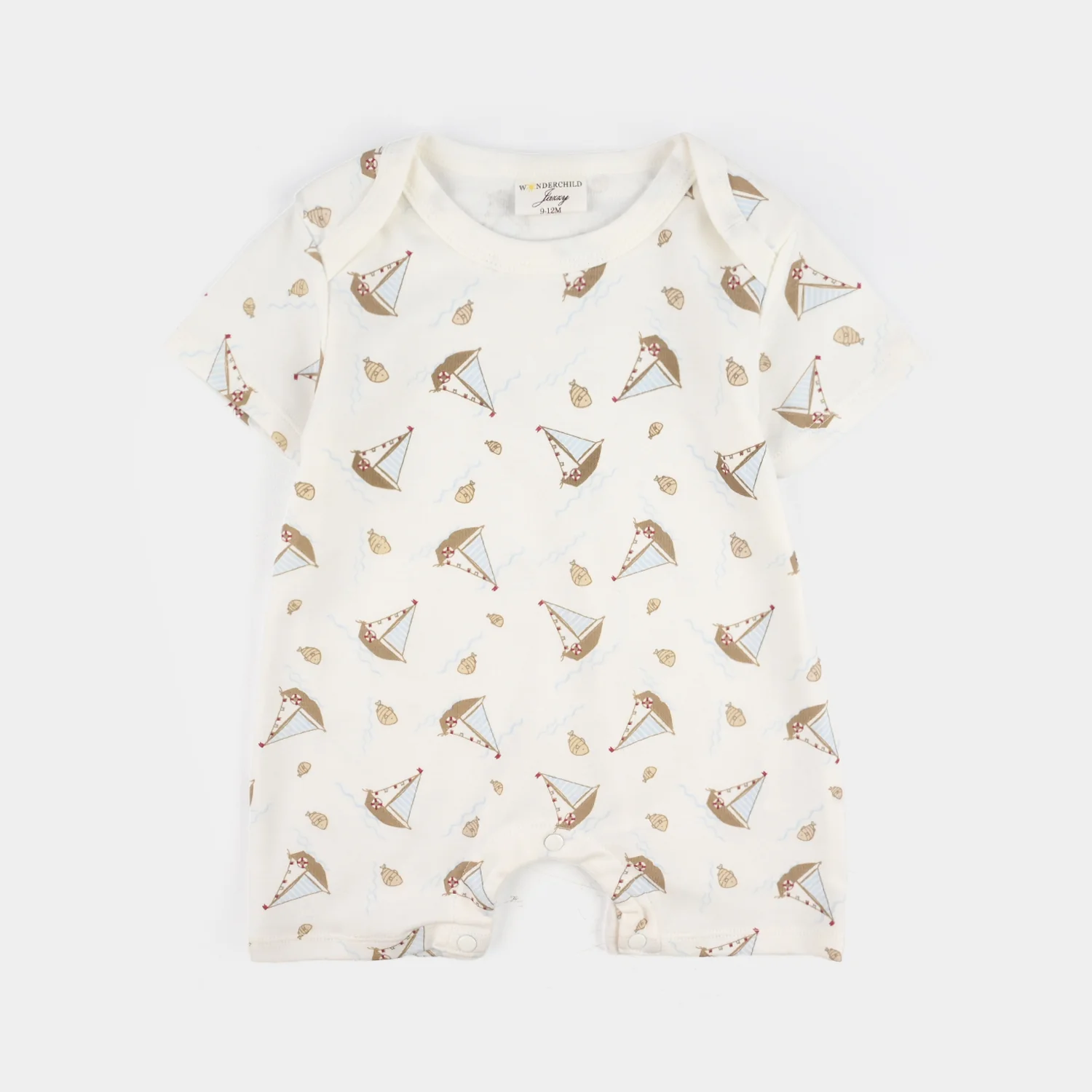 Infant Boys Jersey/Terry 3-Pc Suit - Off White - Image 3