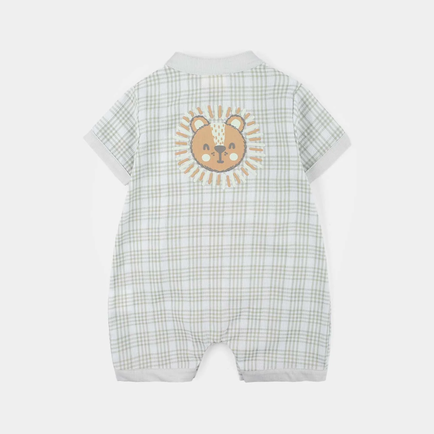 Infant Boys Jersey/Terry Romper - Green - Image 3