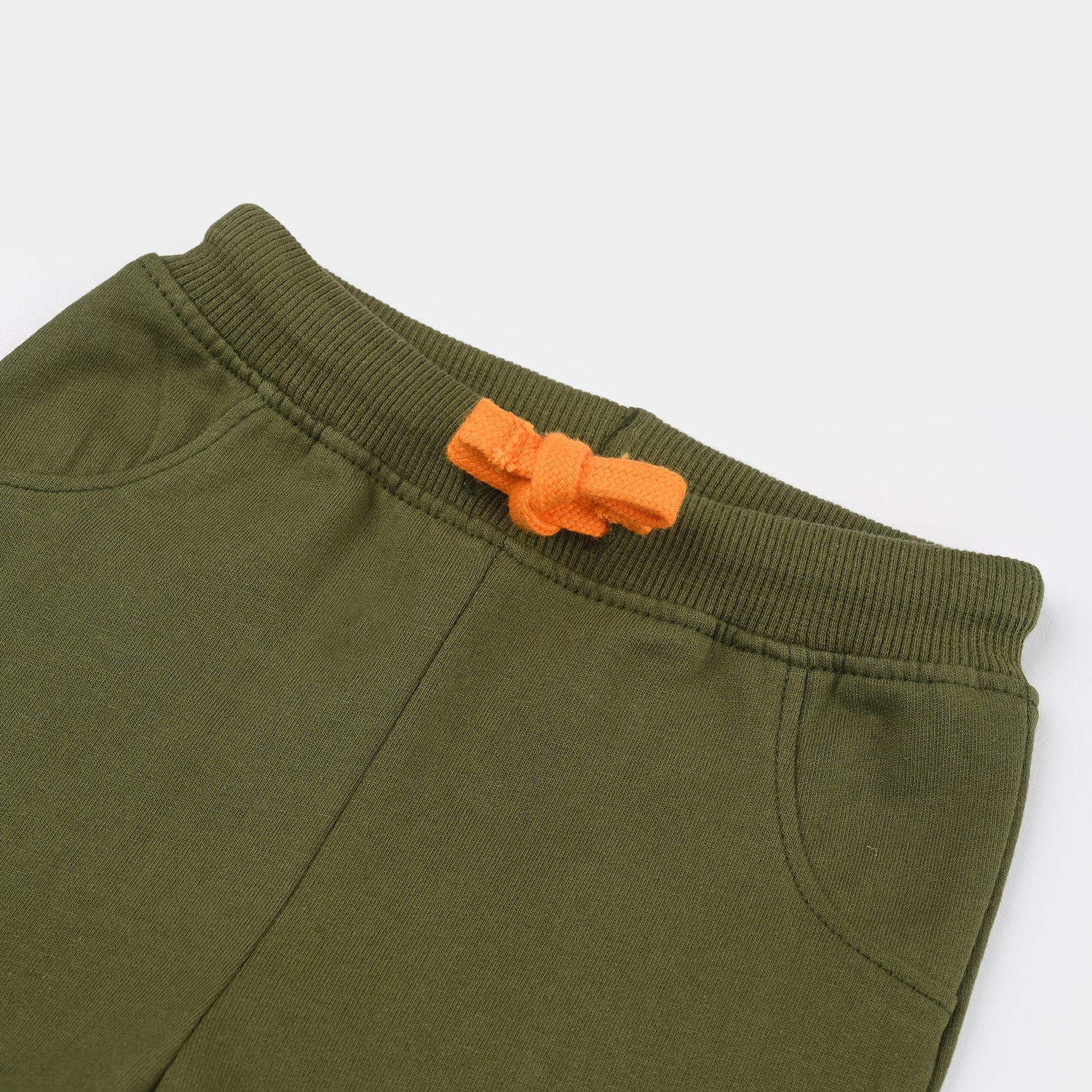 Infant Boys Jersey/Terry Shorts (Cool Vibes) - Olive Green - Image 2