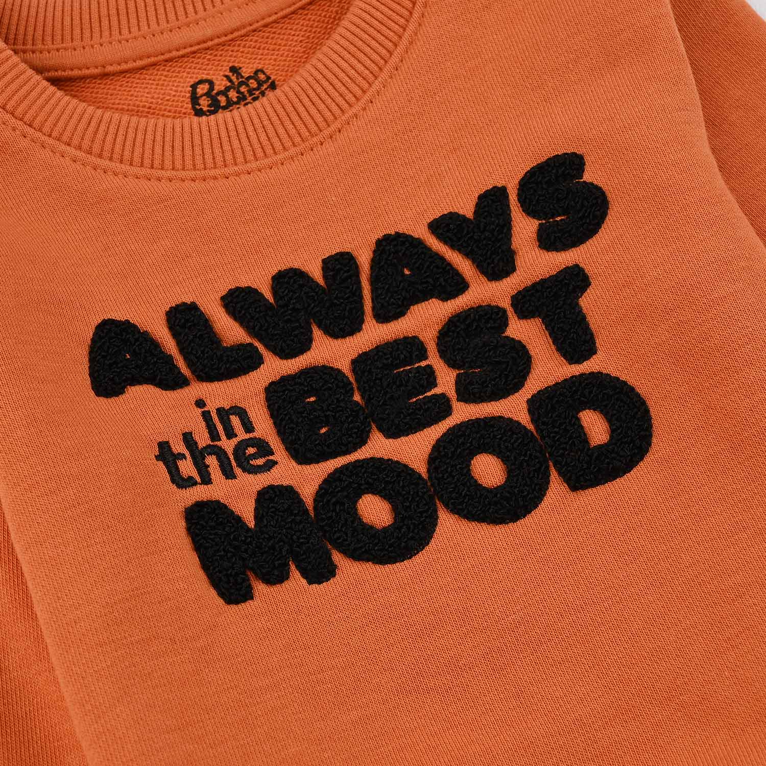 Infant Boys Jersey/Terry Sweatshirt - Orange - Image 3