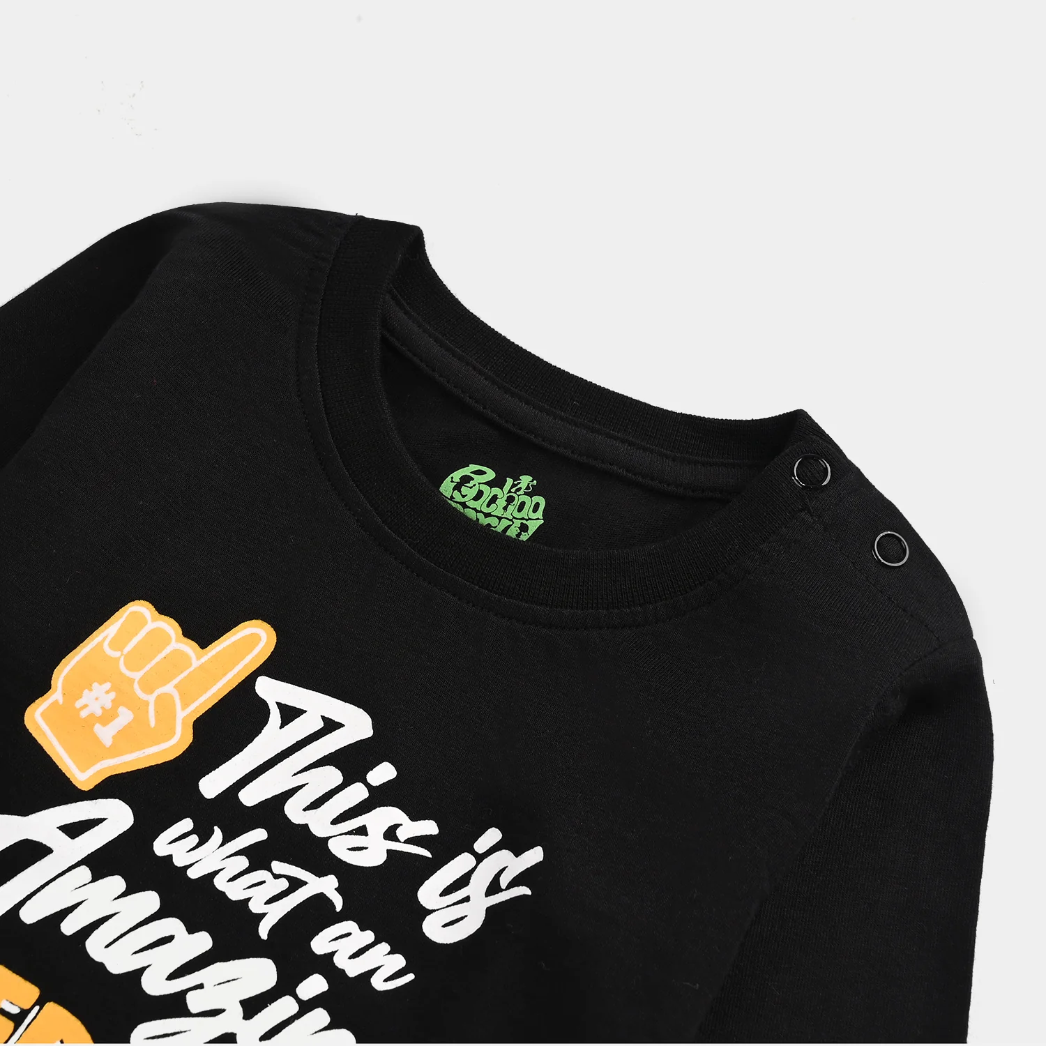 Infant Boys Jersey/Terry T-Shirt Amazing Nephew-BLACK - Image 6