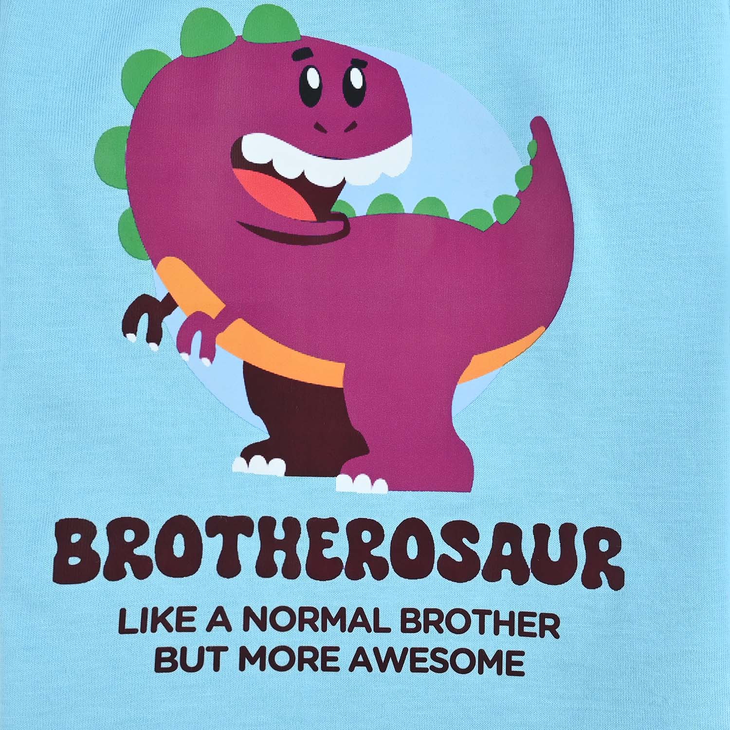 Infant Boys Jersey/Terry T-Shirt (Brotherosaur) - Blue - Image 3