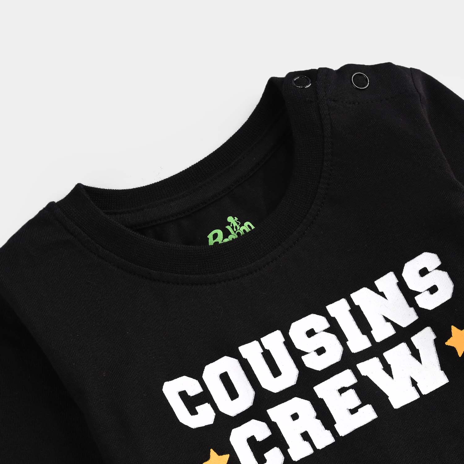 Infant Boys Jersey/Terry T-Shirt (Cousins Crew) - Black - Image 2