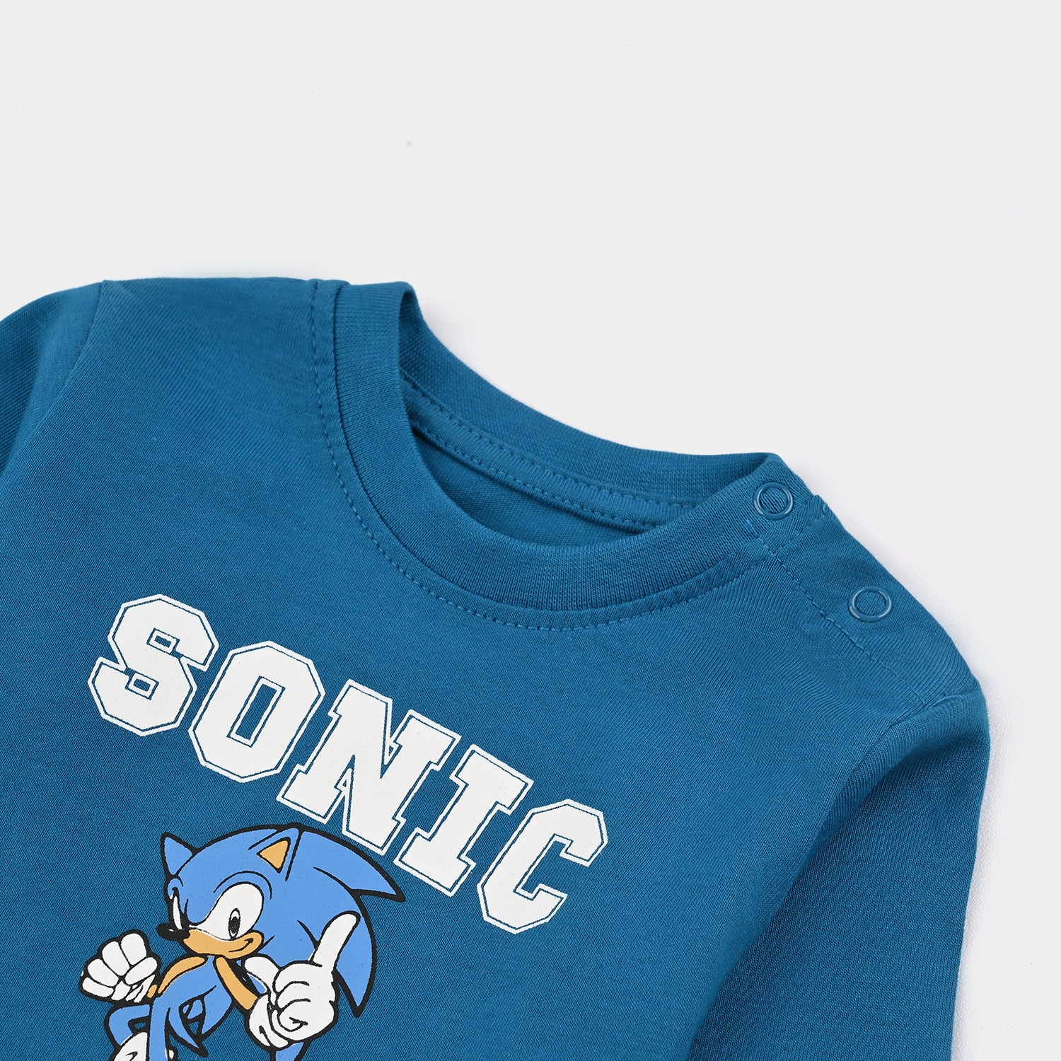 Infant Boys Jersey/Terry T-Shirt F/S-Blue - Image 2