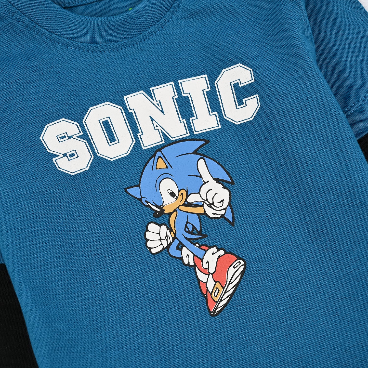 Infant Boys Jersey/Terry T-Shirt F/S-Blue - Image 3