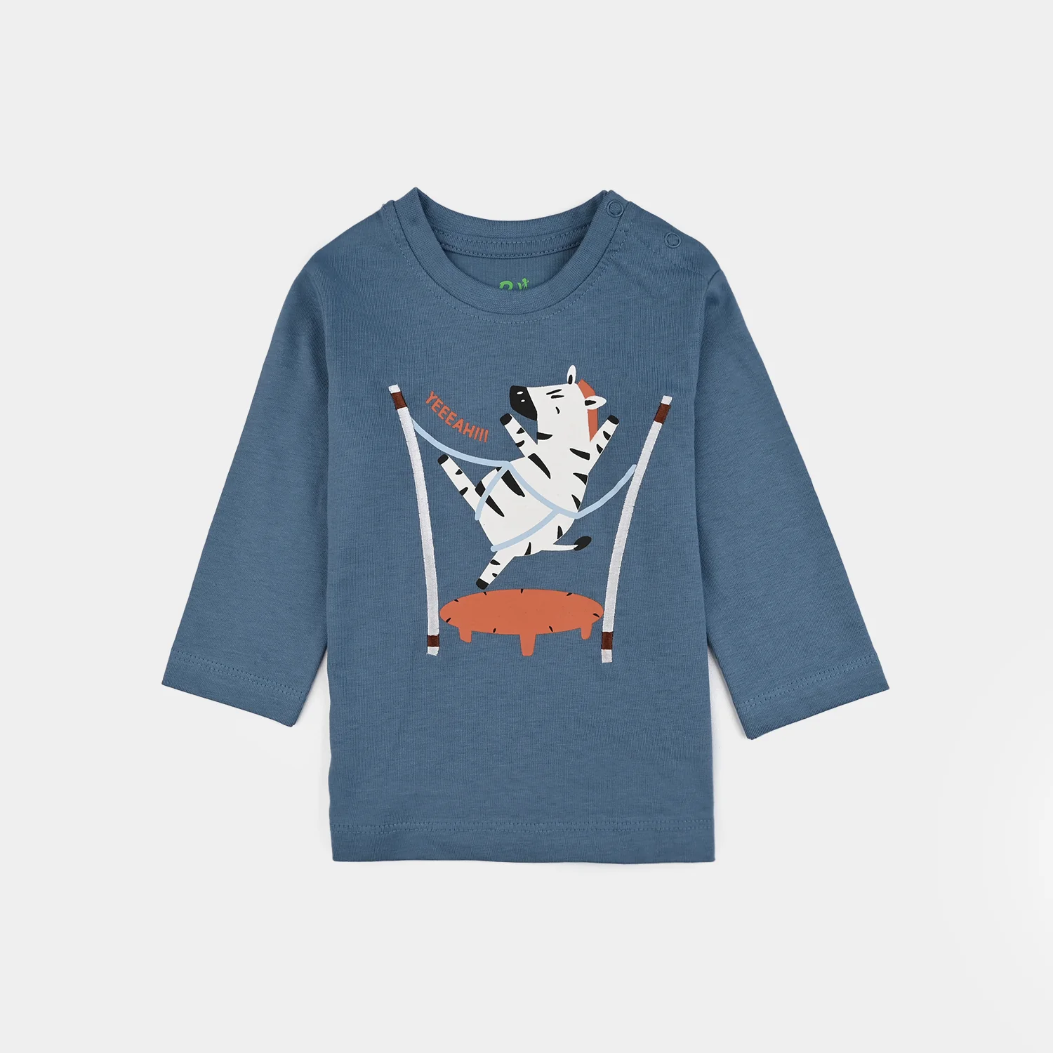 Infant Boys Jersey/Terry T-Shirt (Zebra) - Blue