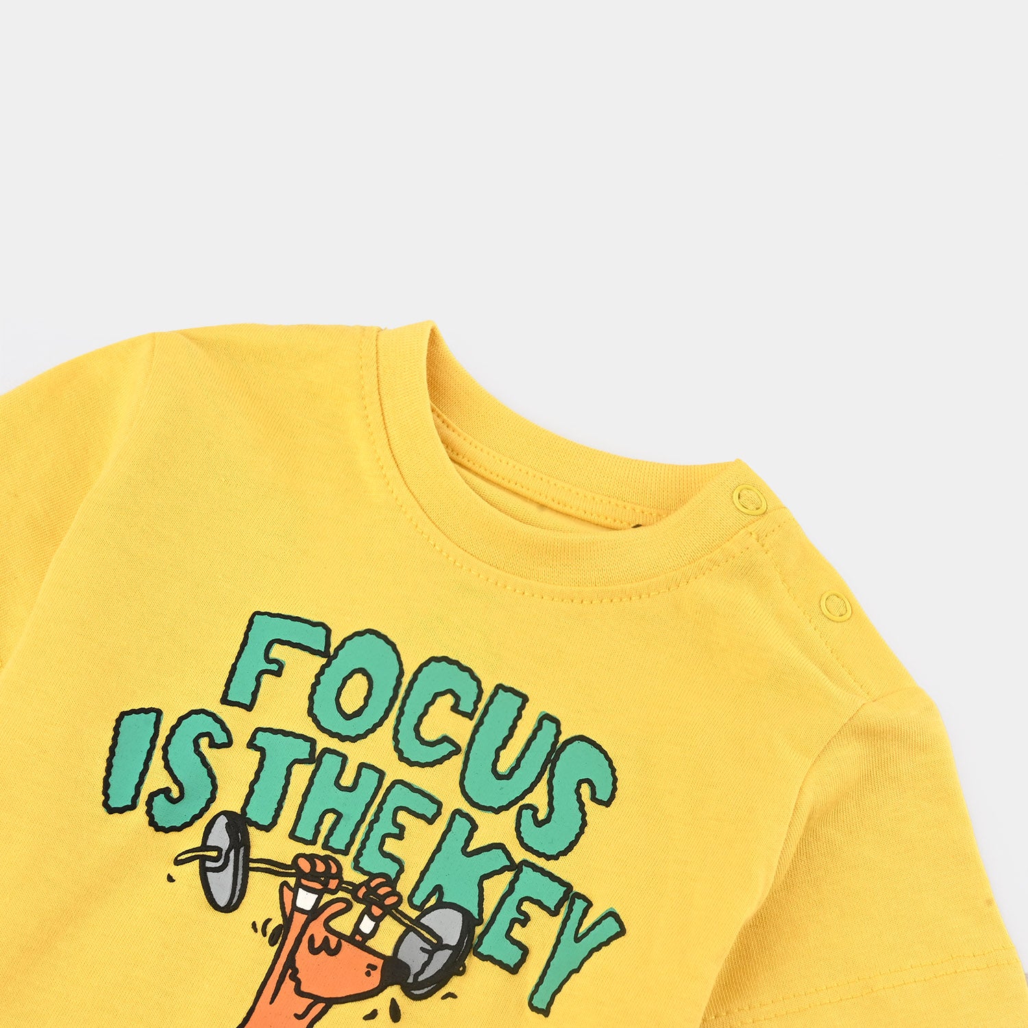 Infant Boys Jersey/Terry T-Shirt FOCUS IS THE KEY - Image 2