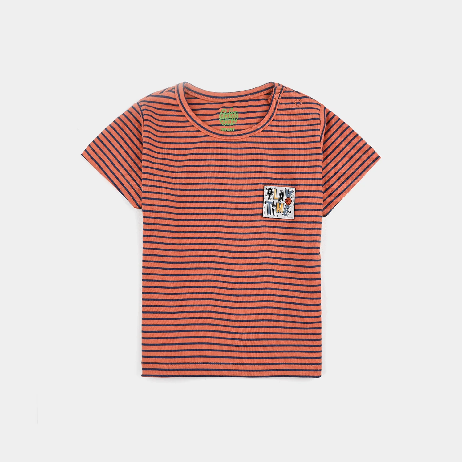 Infant Boys Jersey/Terry T-Shirt H/S PLAY TIME - Rust