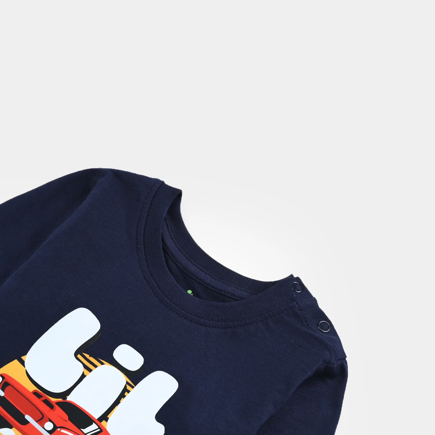 Infant Boys Jersey/Terry T-Shirt Lil Bro-NAVY - Image 2