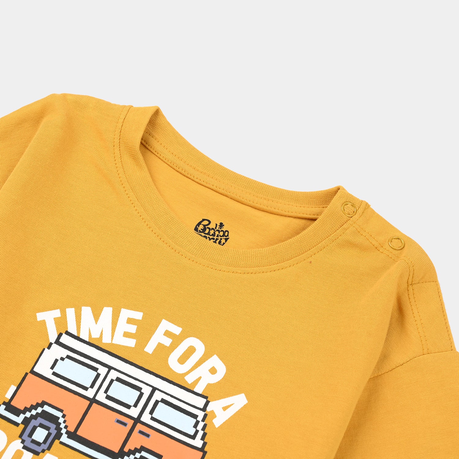 Infant Boys Jersey/Terry T-Shirt (Road Trip) - Yellow - Image 2