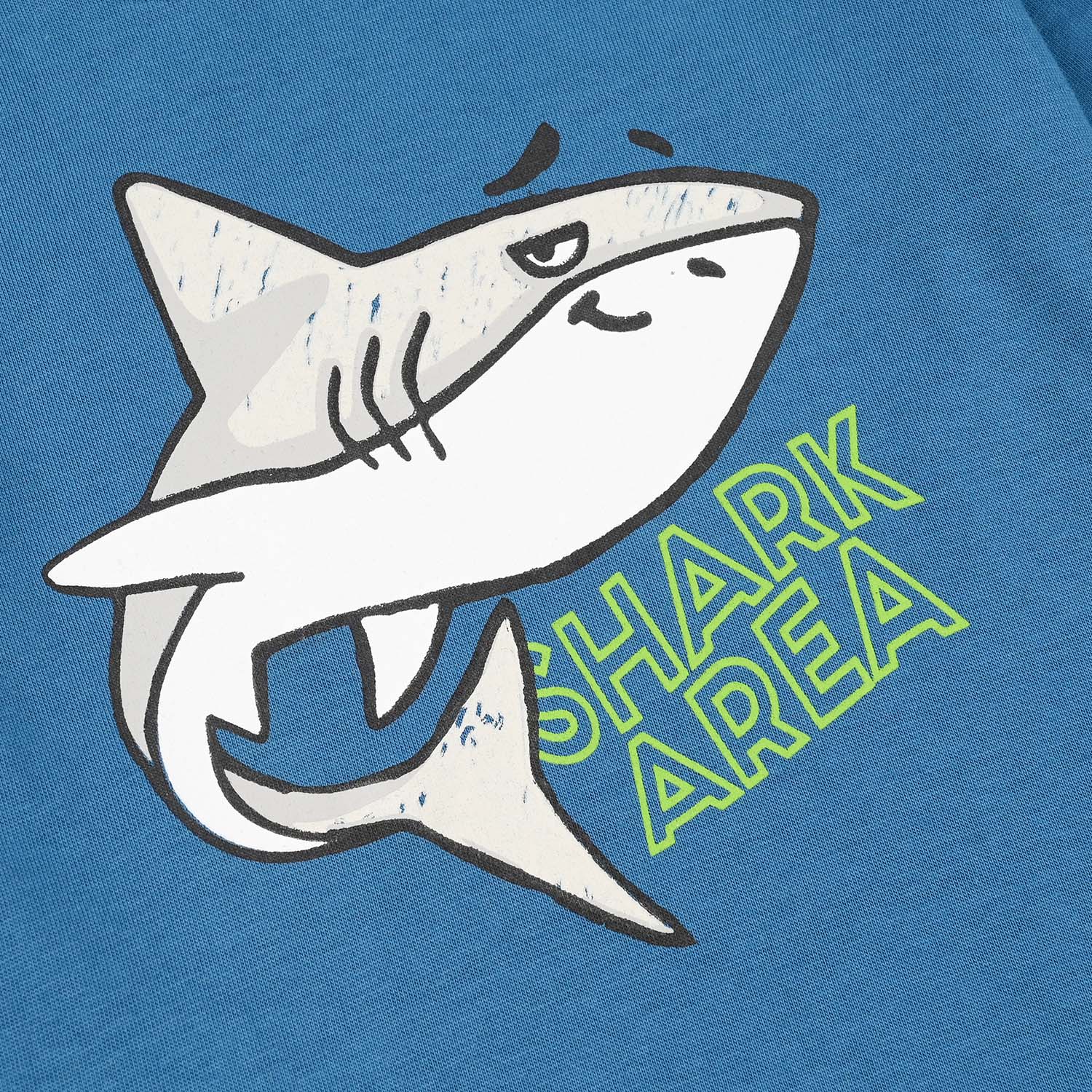 Infant Boys Jersey/Terry T-Shirt (Shark Area) - Blue - Image 3