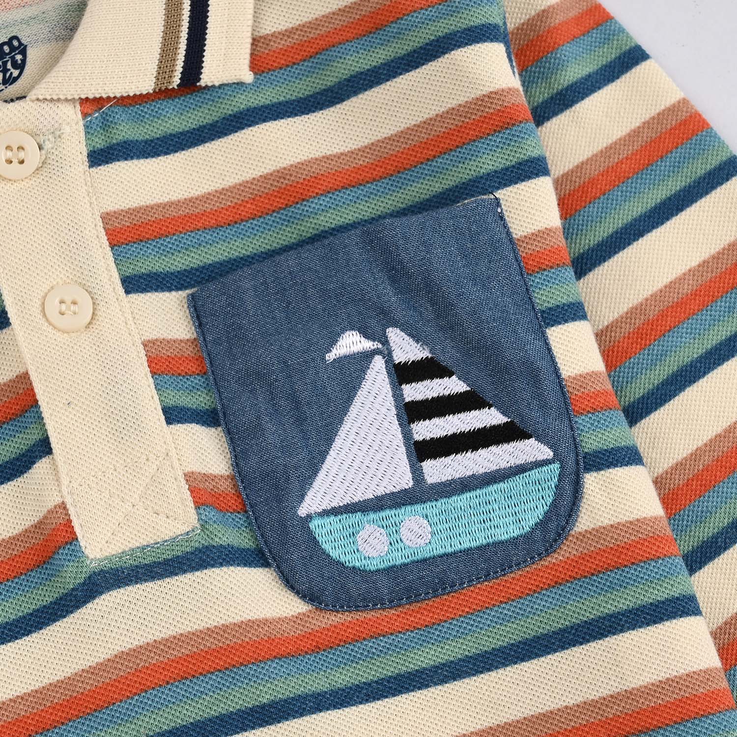 Infant Boys Jumbo Pique Polo - Multi - Image 2