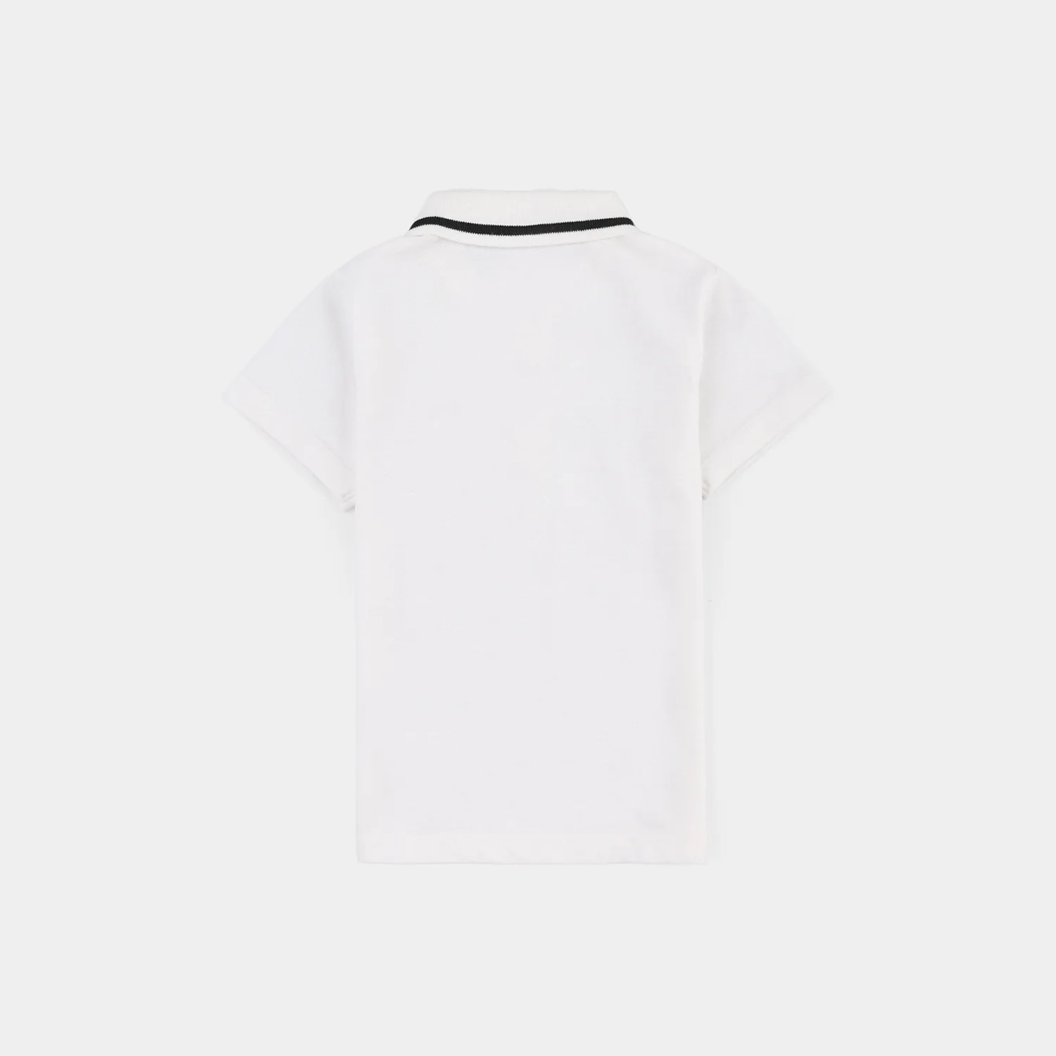 Infant Boys Jumbo Pique Polo (Teddy Bear) - White - Image 3