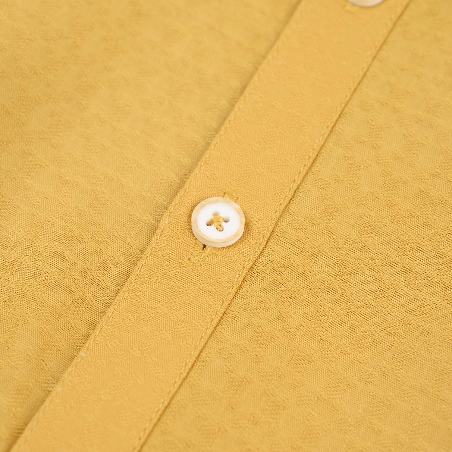 Infant Boys Kurta Pajama (Honey Mustard) - Yellow - Image 3