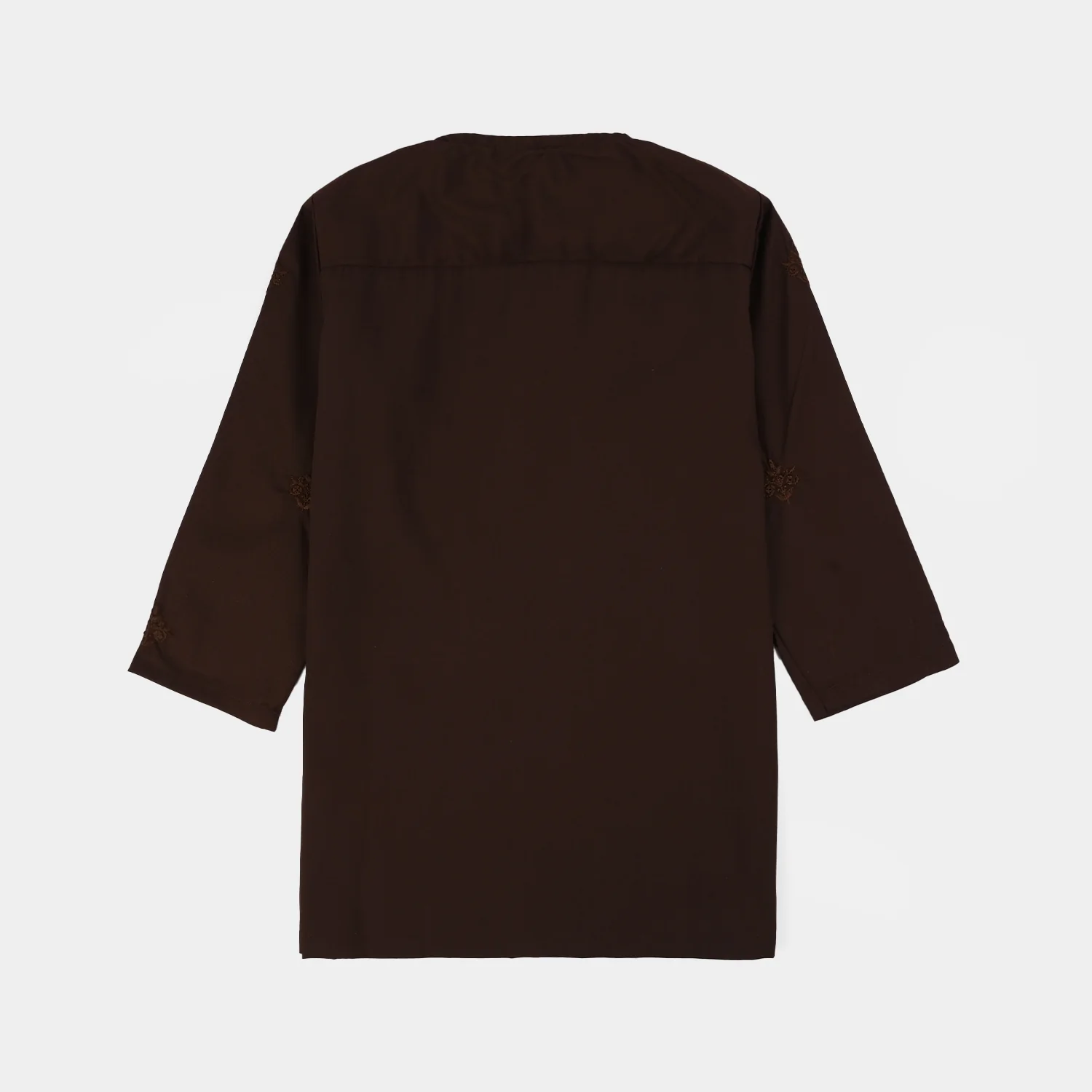 Infant Boys Poly Viscose Kurta Pajama (Choco) - Brown - Image 5