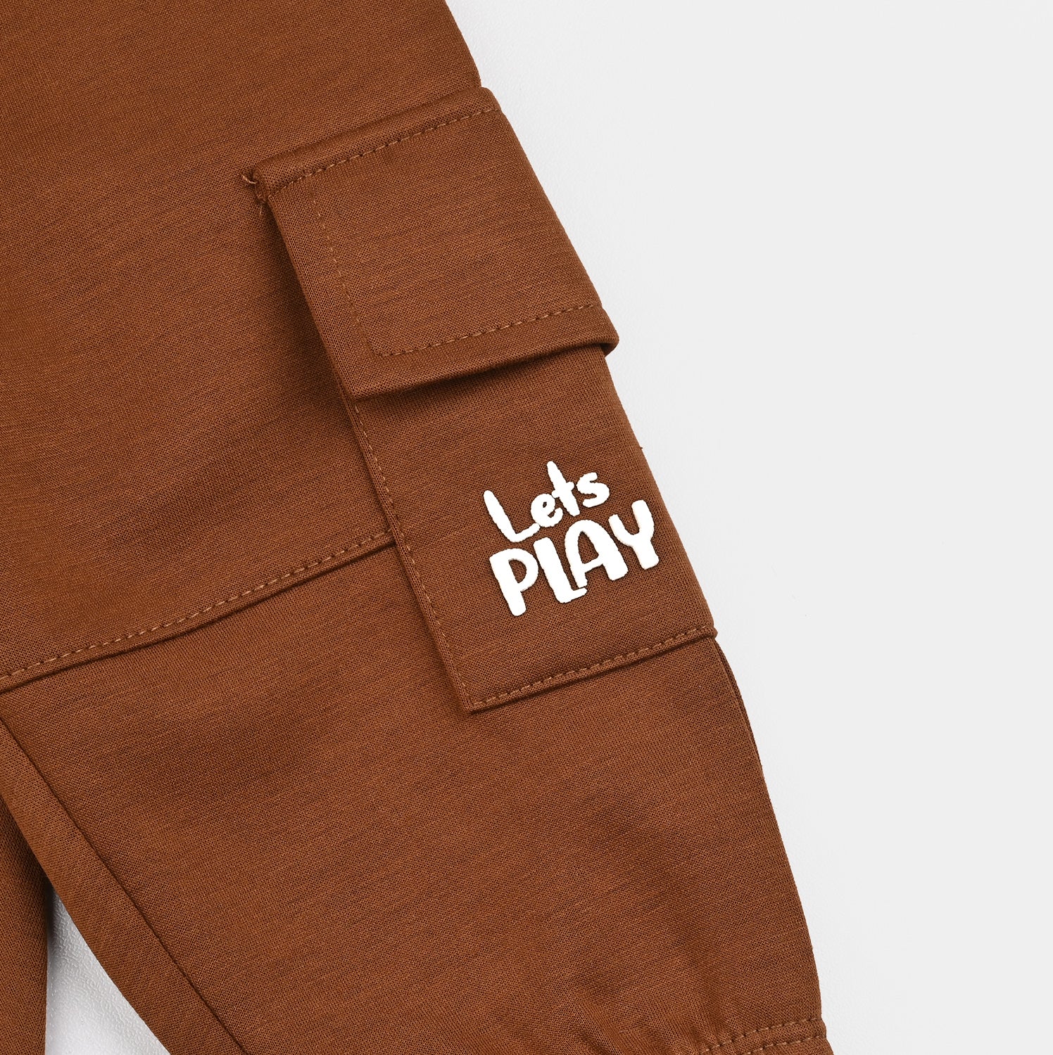 Infant Boys Microfiber Interlock Pajama LETS PLAY-BROWN - Image 3