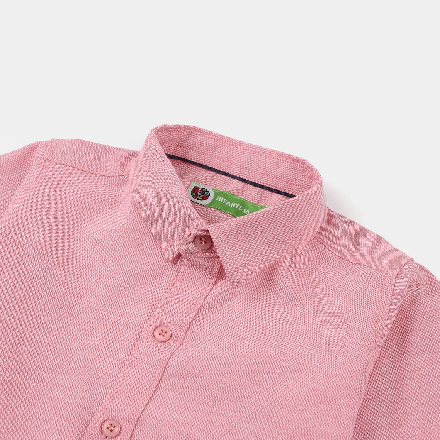 Infant Boys Oxford Shirt (Dino World) - Pink - Image 2