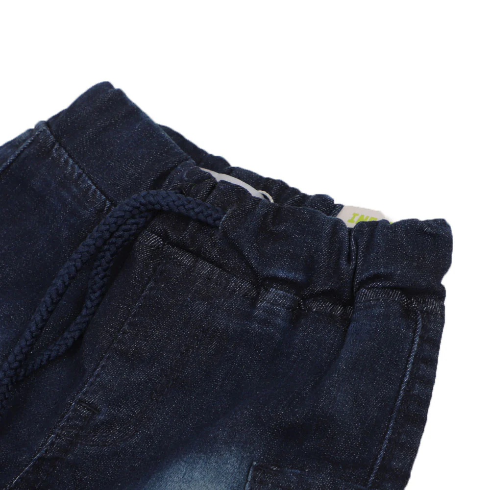 Infant Boys Pant Denim Play In The Dirt -DARK BLUE - Image 2