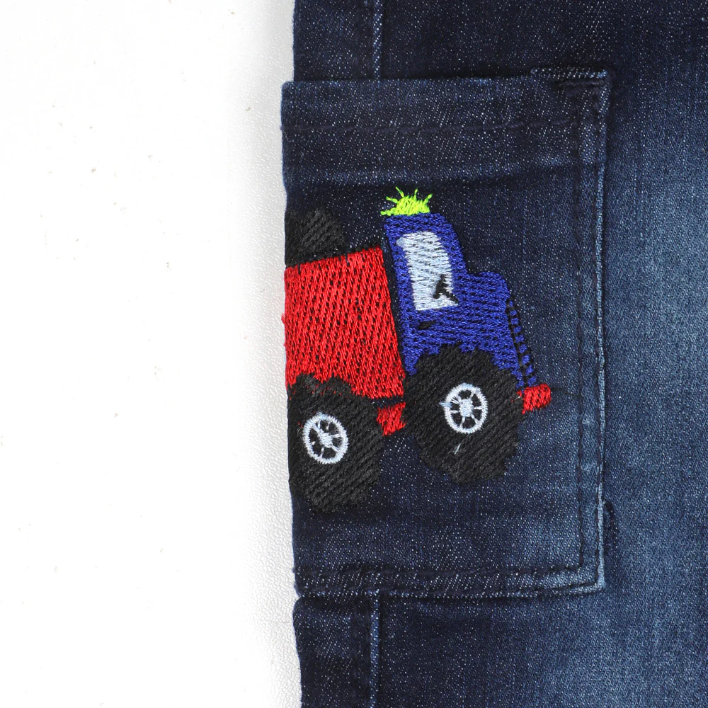 Infant Boys Pant Denim Play In The Dirt -DARK BLUE - Image 5