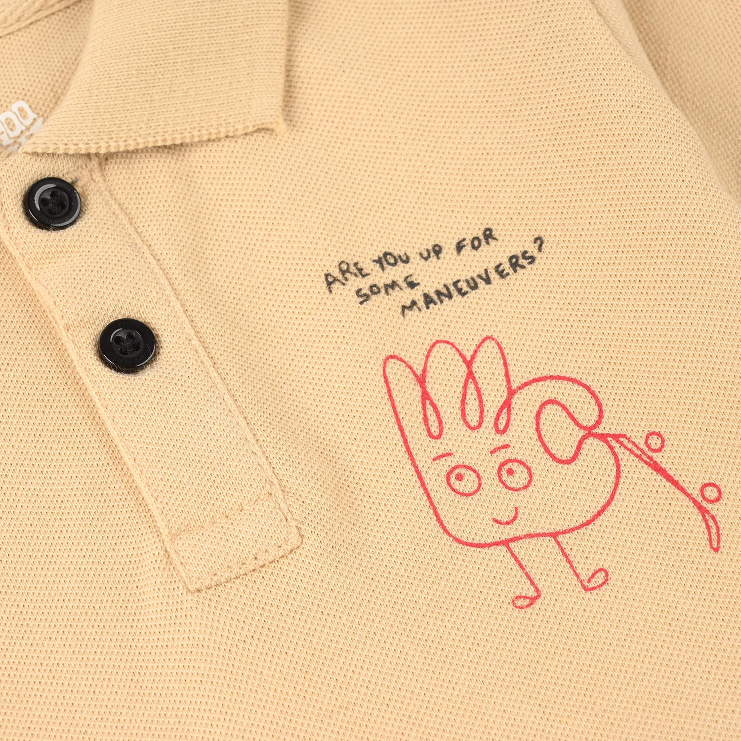 Infant Boys Cotton PK Polo Amazing – Warm Sand - Image 2