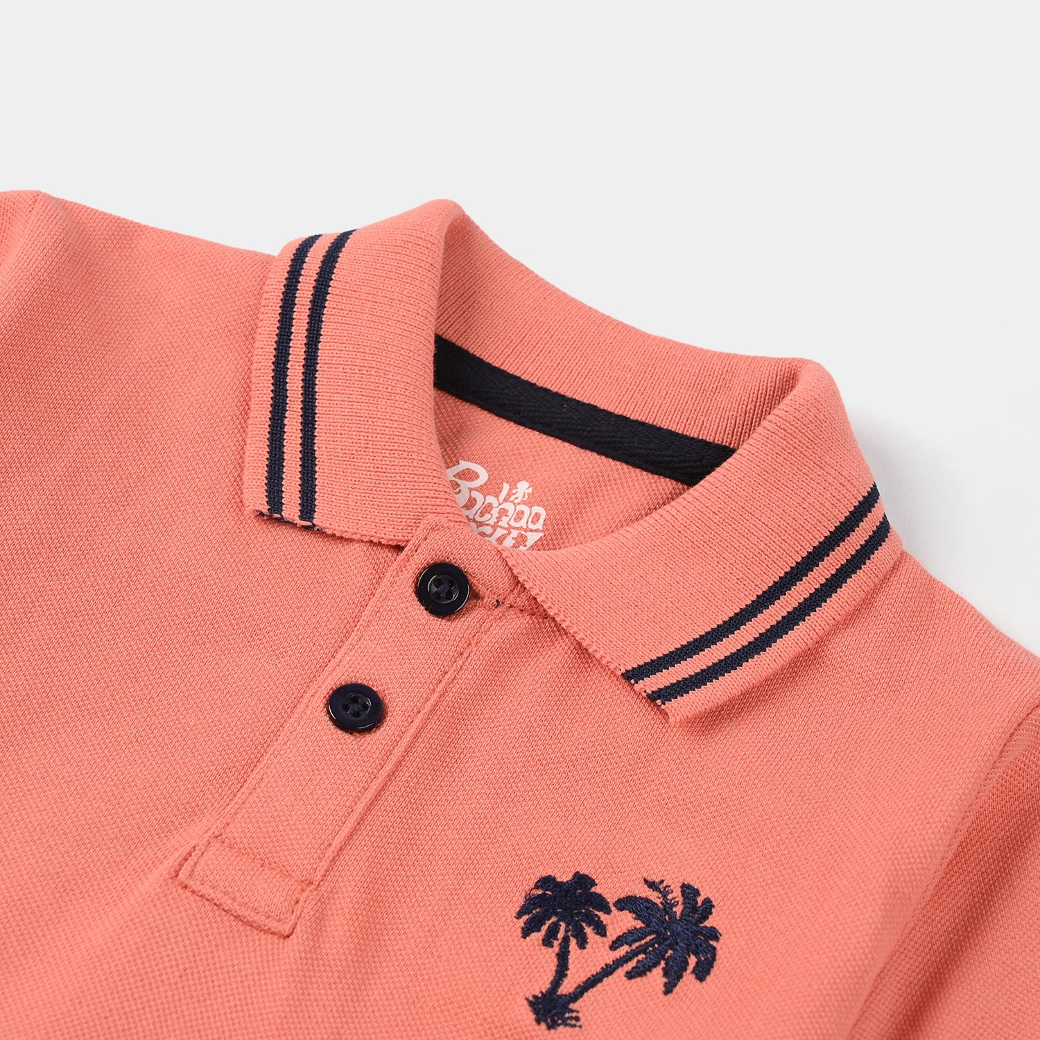 Infant Boys Cotton PK Polo (Beach Surfing) – Terra Cotta - Image 2
