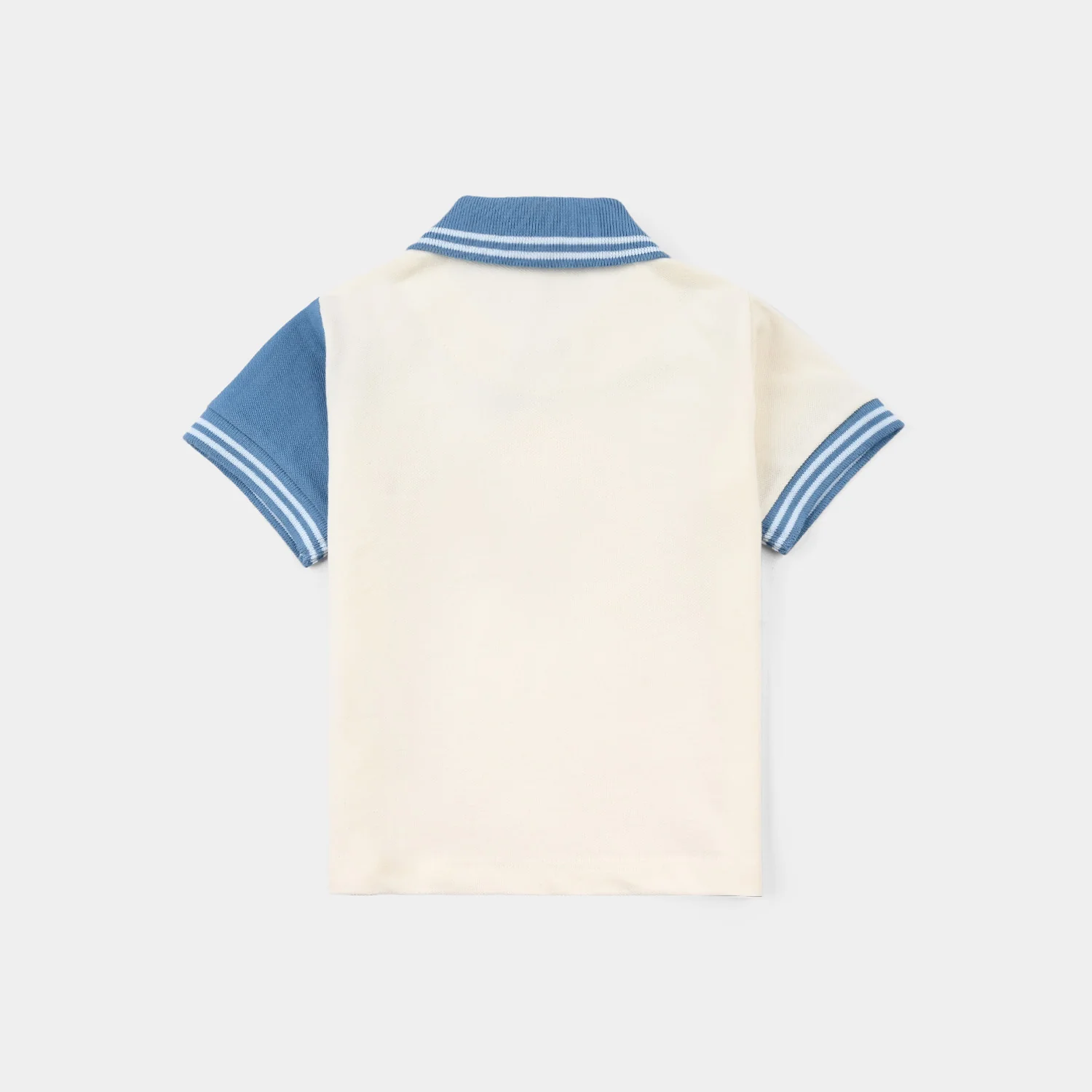 Infant Boys Cotton PK Polo (Let's Do This) – Off-White - Image 3