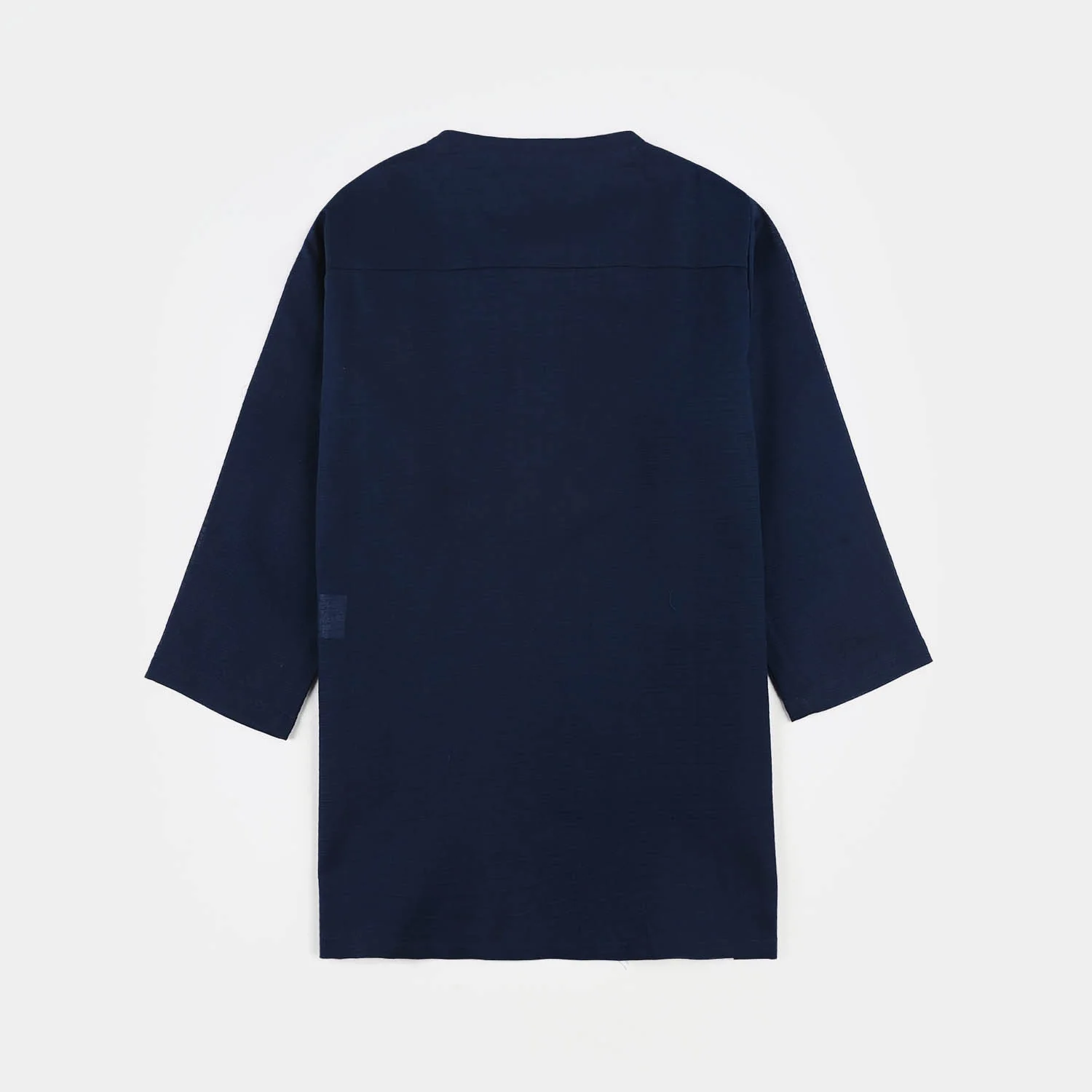 Infant Boys Poly Viscose Kurta (Lurex) - Navy - Image 3
