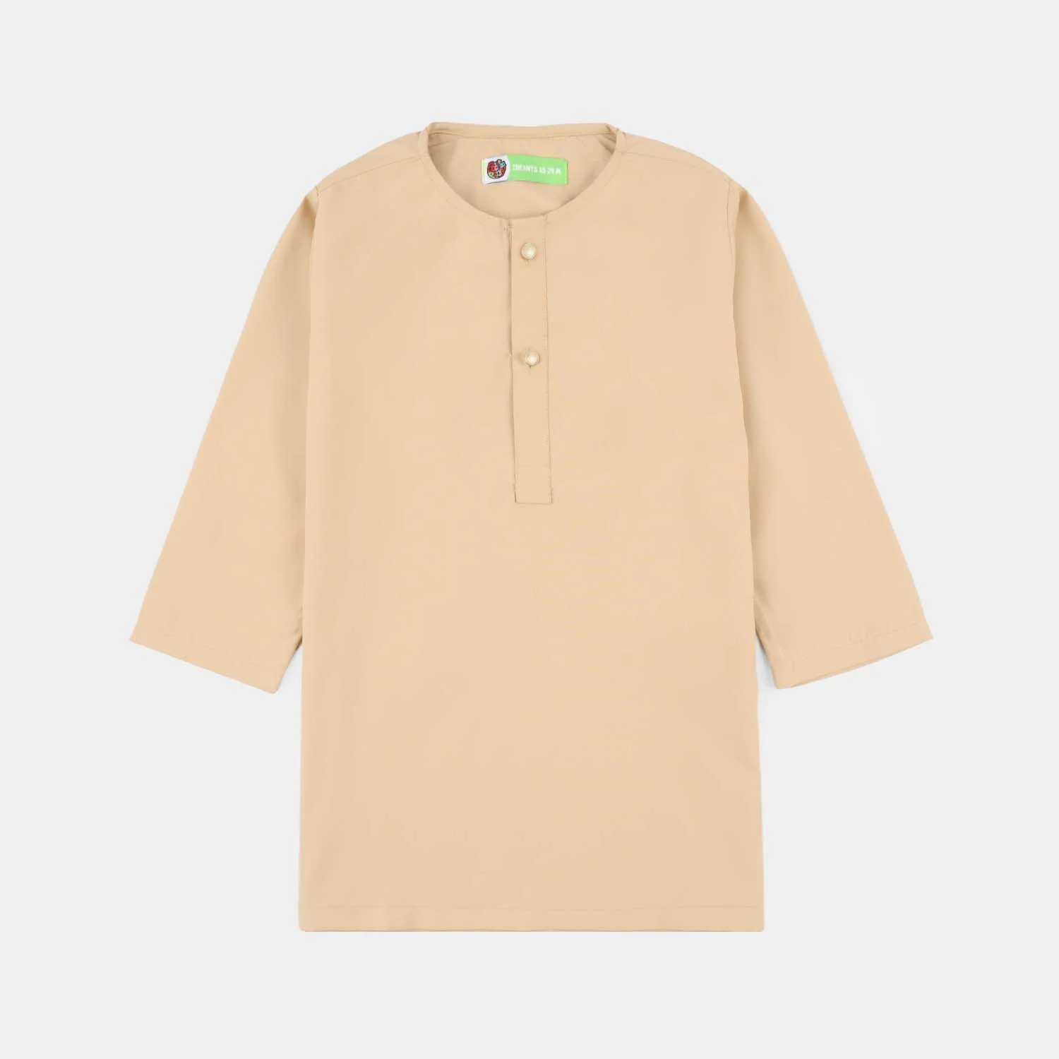 Infant Boys Poly Viscose Kurta Pajama - Beige - Image 2