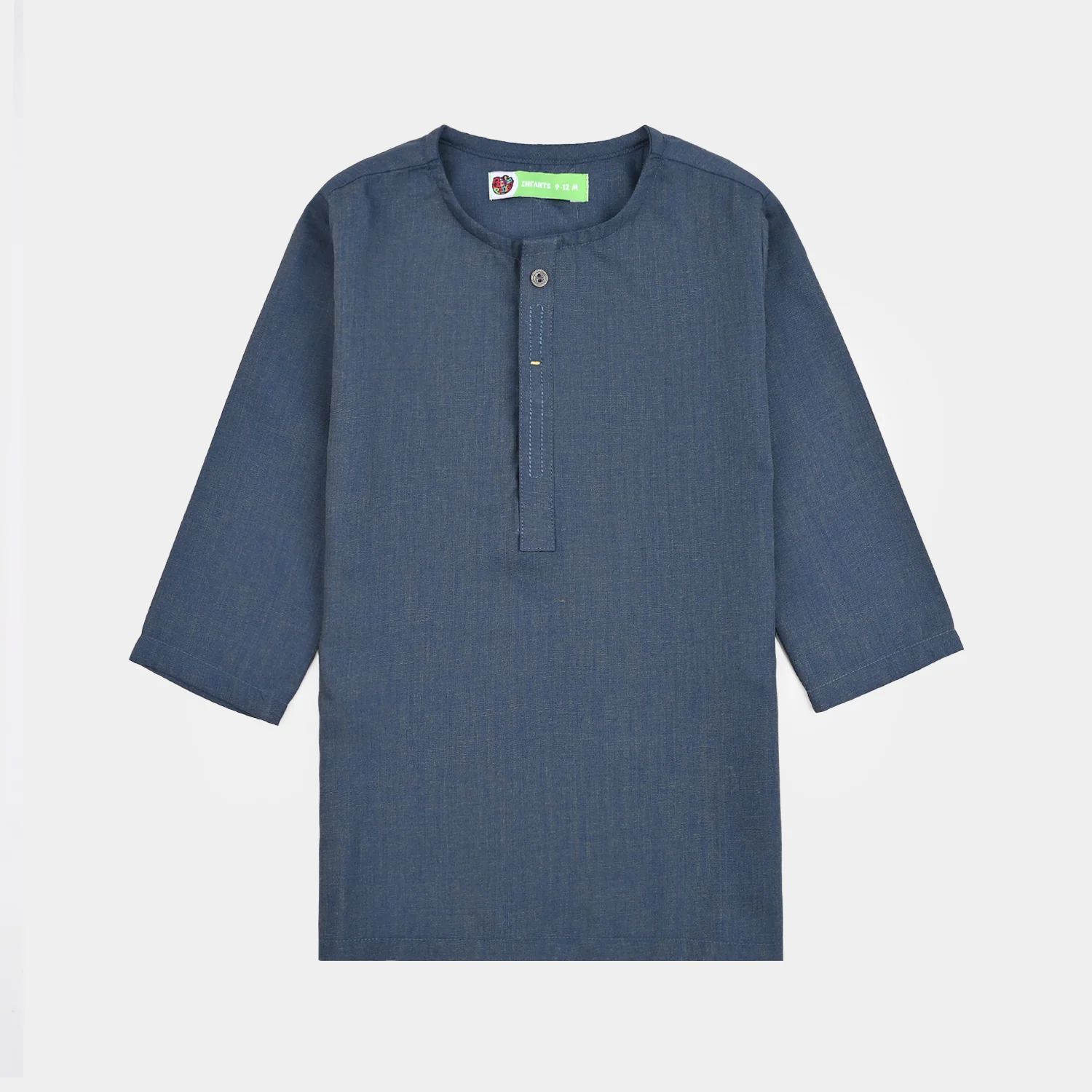 Infant Boys Poly Viscose 3 Piece Suit (Monotone)-Blue - Image 4