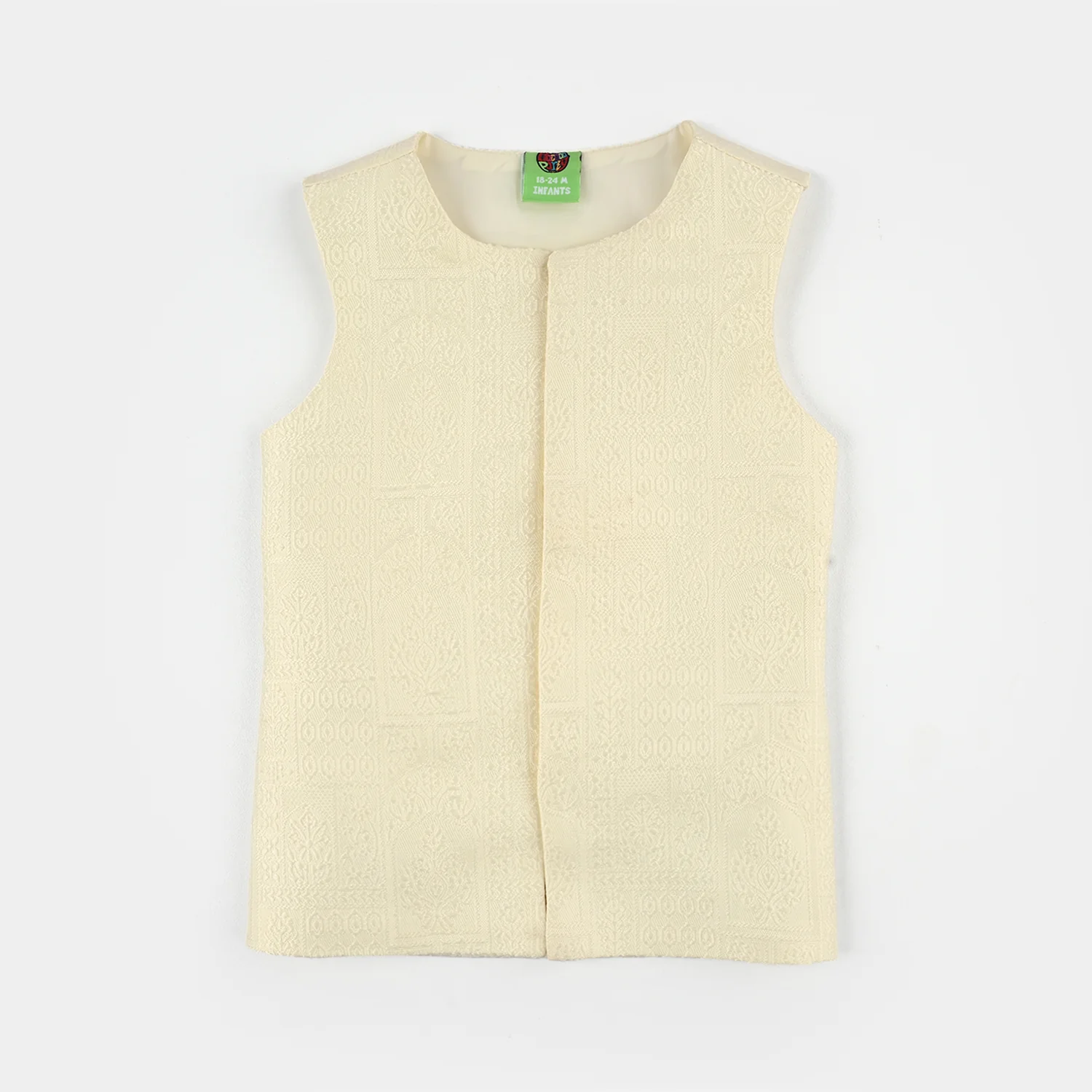 Infant Boys Poly Viscose 3-Piece Suit (After Glow) - Off-White - Image 3