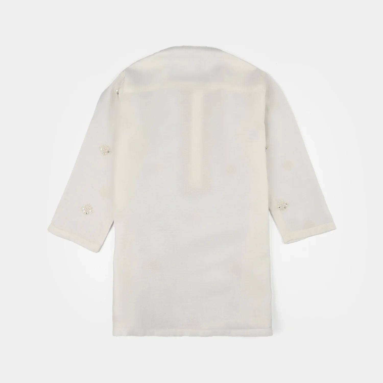 Infant Boys Poly Viscose Kurta Pajama (Jagmag) - White - Image 5