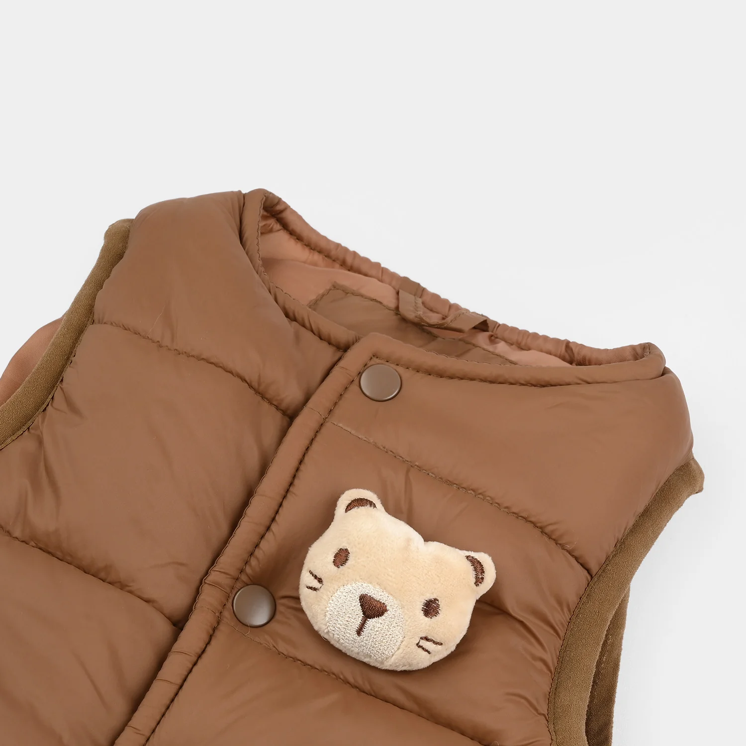Infant Boys Quilted Jacket - Brown - Image 2