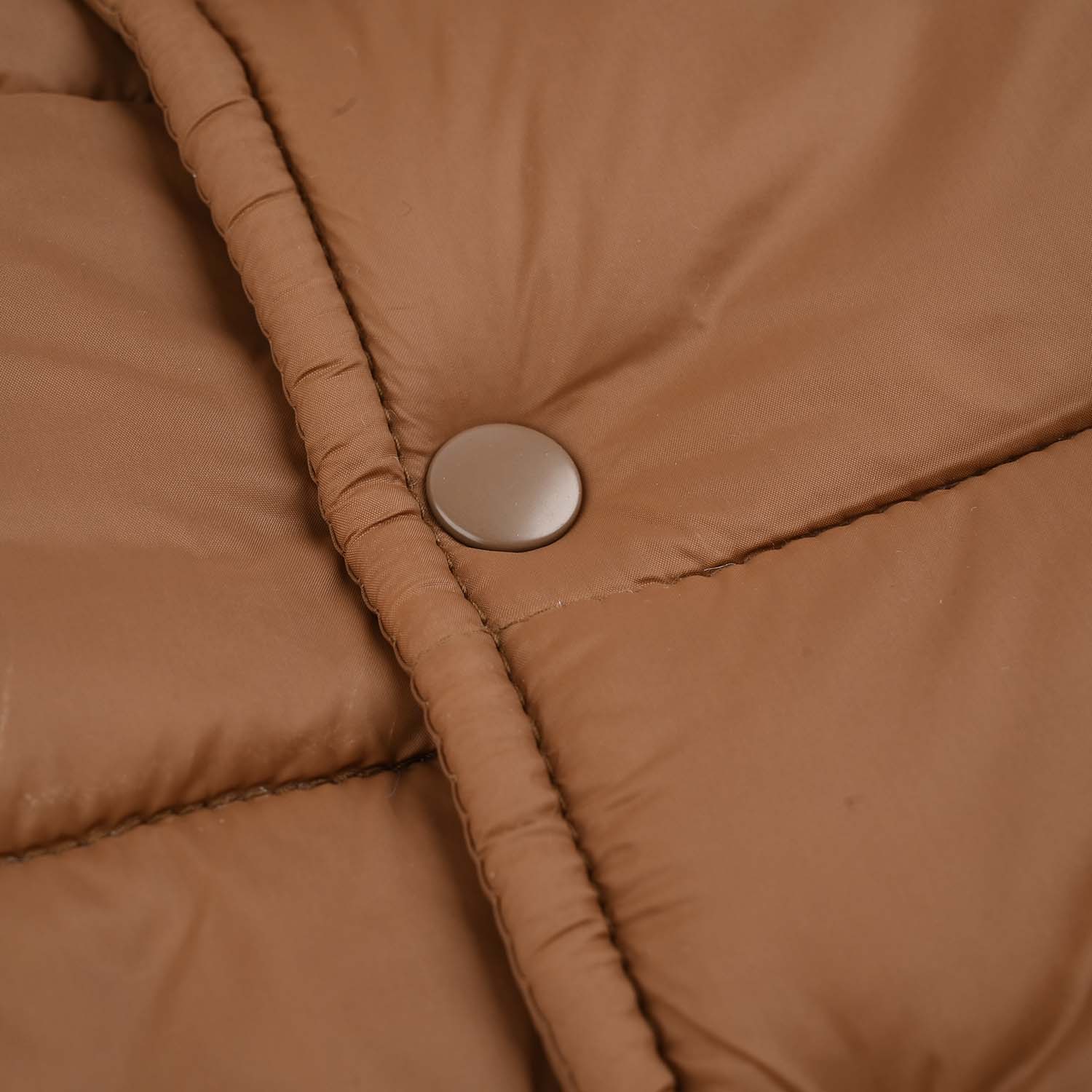 Infant Boys Quilted Jacket - Brown - Image 3