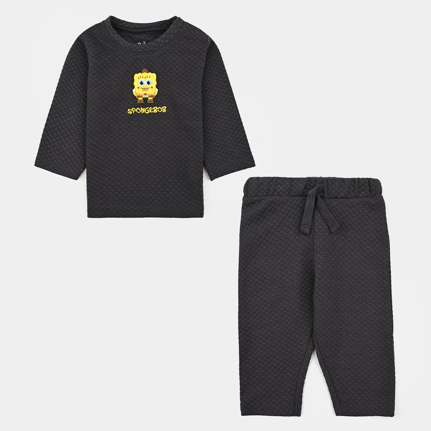 Infant Boys Quilted Suit Character - GREY