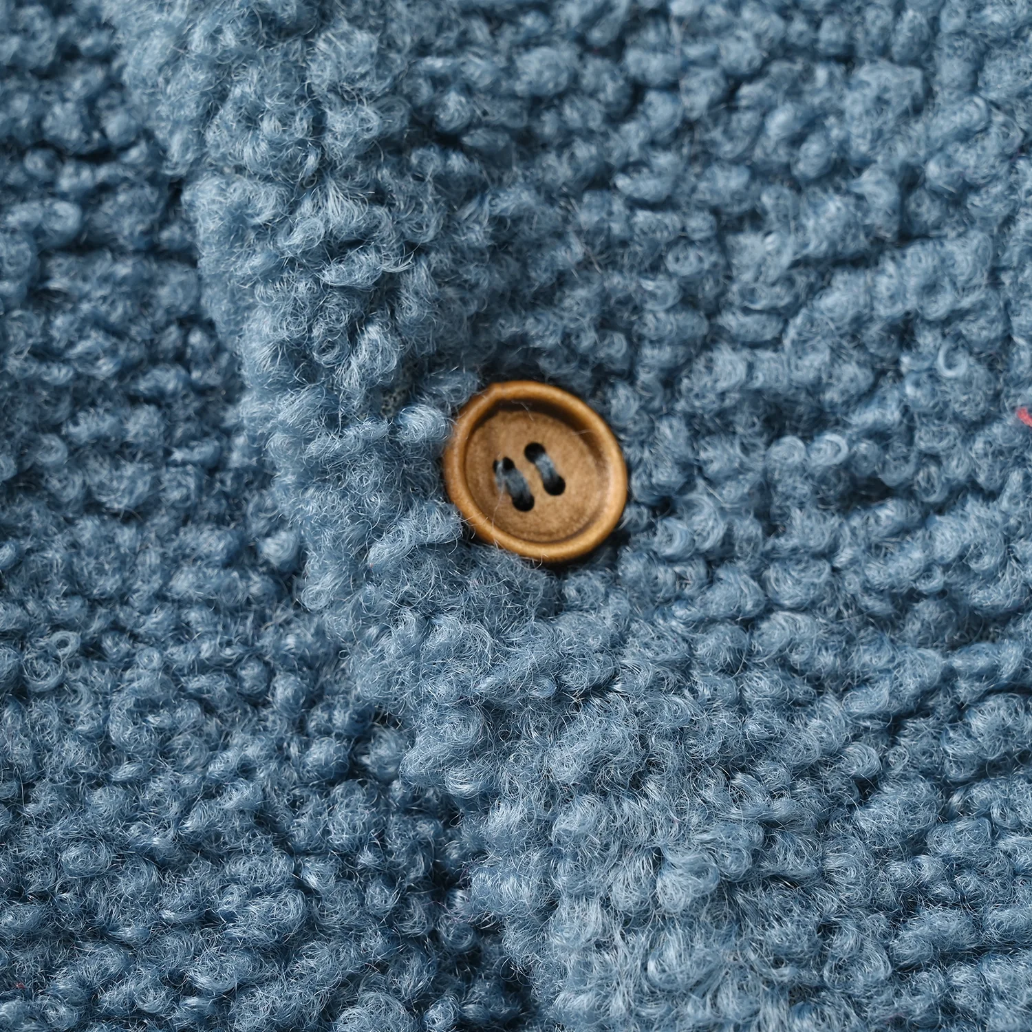 Infant Boys Sherpa Knitted Jacket BLUE SHERPA - Blue - Image 2