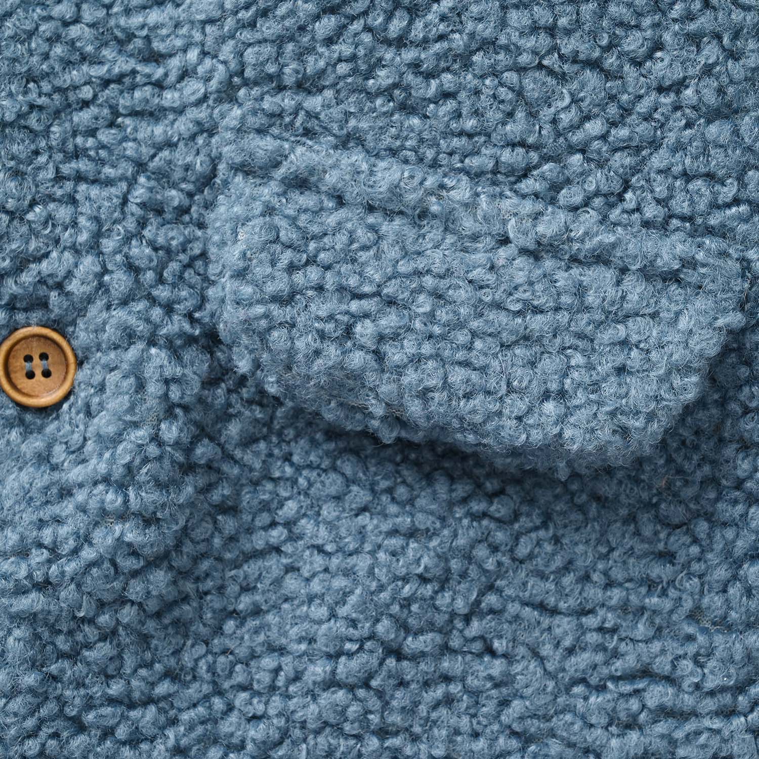 Infant Boys Sherpa Knitted Jacket BLUE SHERPA - Blue - Image 3