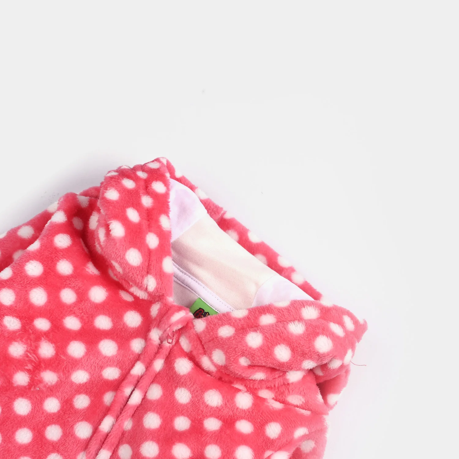 Infant Boys Sherpa Romper POLKA PLAY-Pink - Image 2