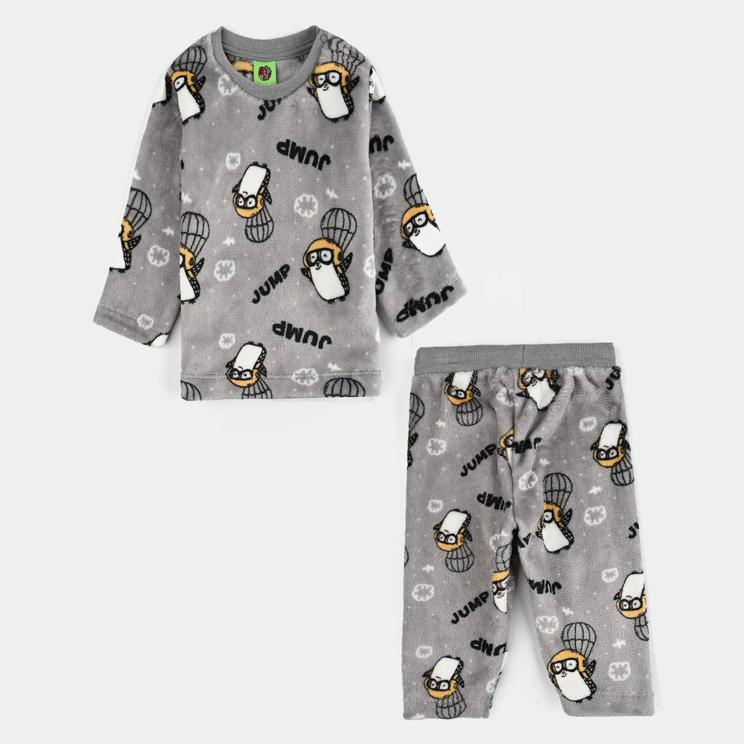 Infant Boys Sherpa Suit PENGUIN - GREY - Image 5