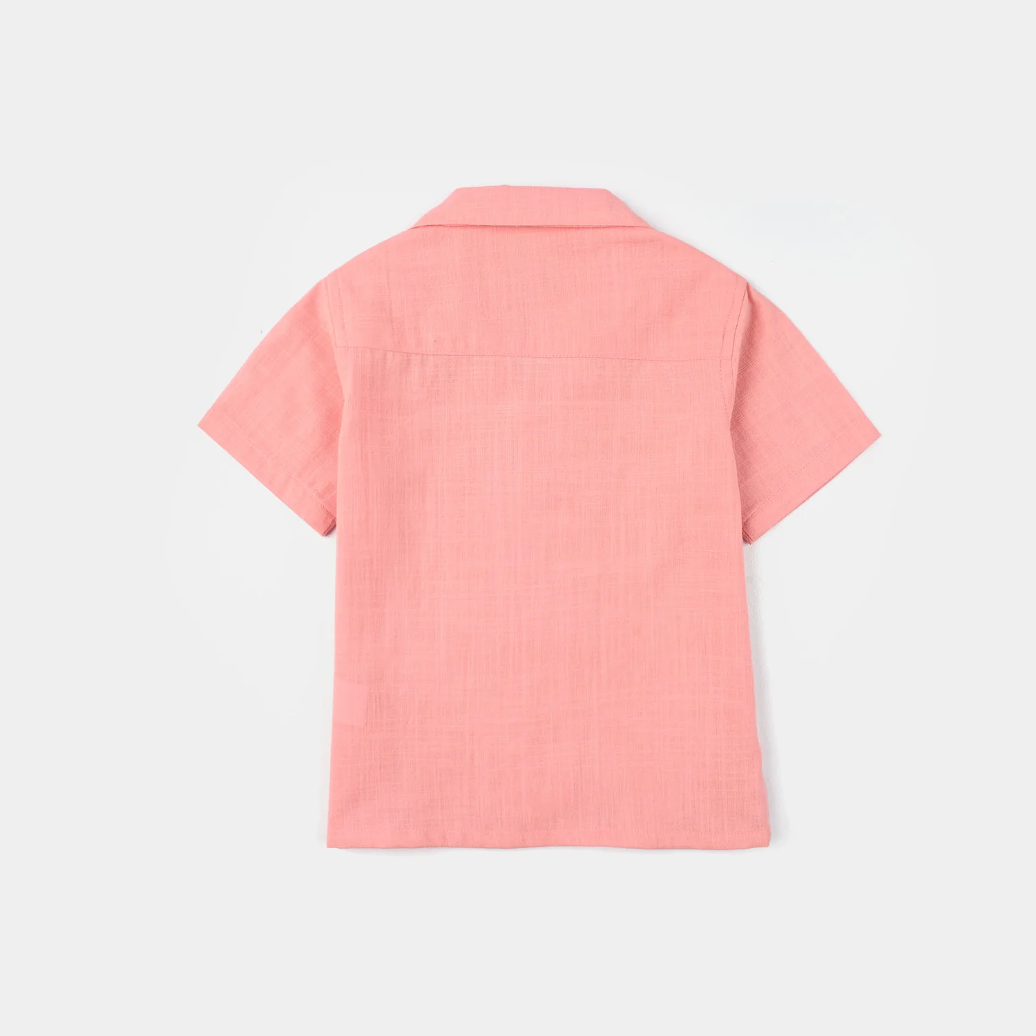 Infant Boys Yarn Dyed Shirt (Keep Going) – Light Pink - Image 4