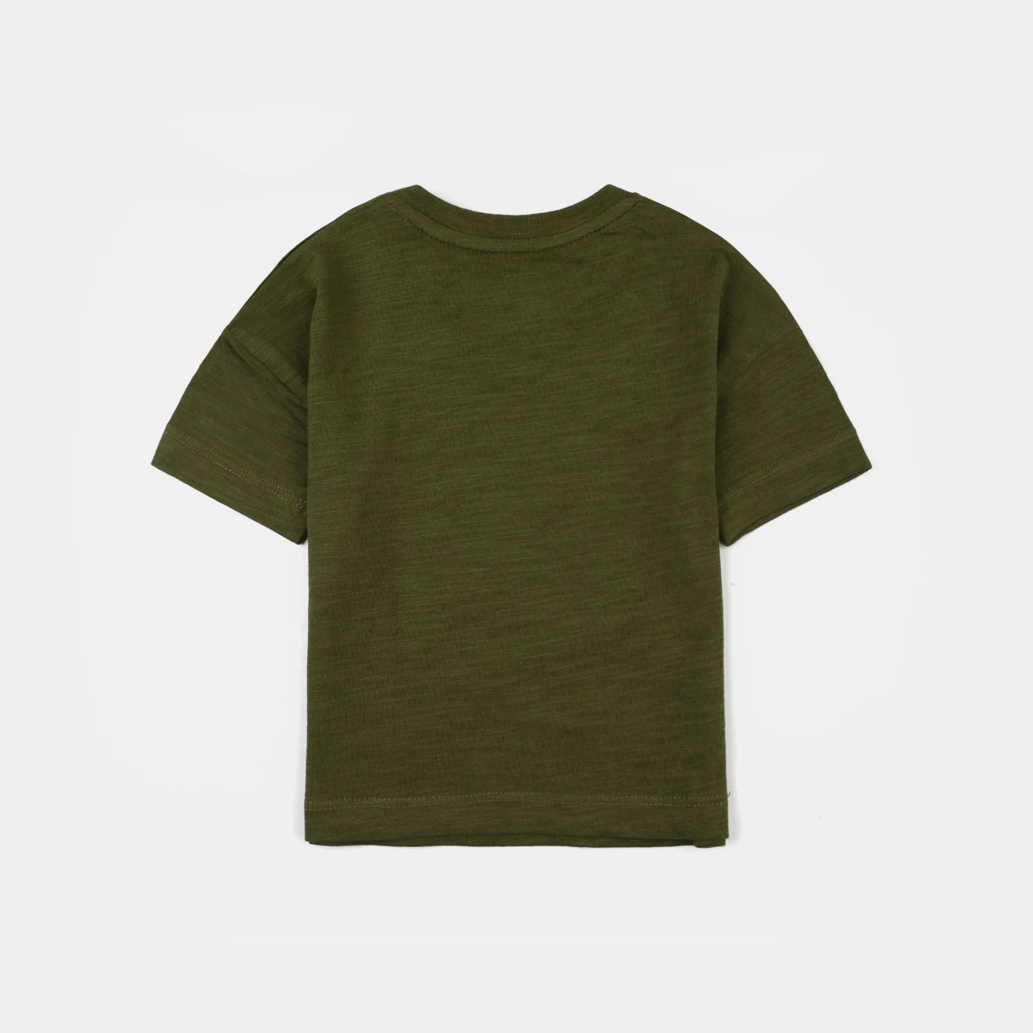 Infant Boys Slub Jersey T-Shirt (Dinosaur) - Chive Green - Image 3