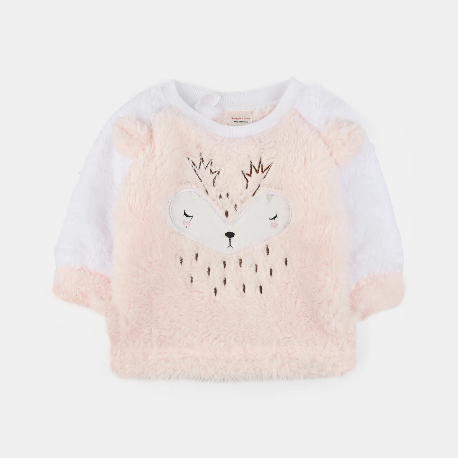 Infant Boys Faux Fur Suit - Peach - Image 2