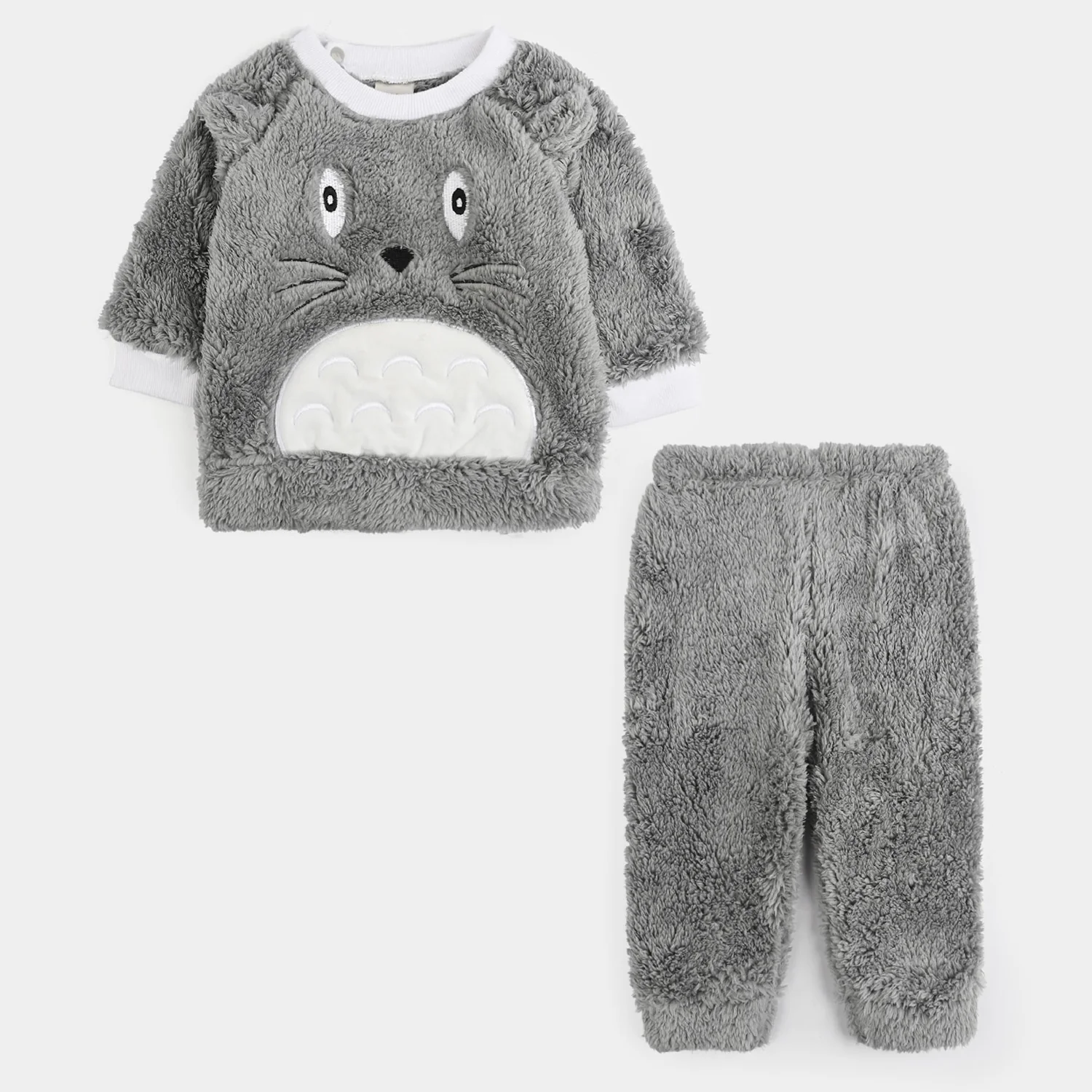 Infant Boys Faux Fur Suit - GREY