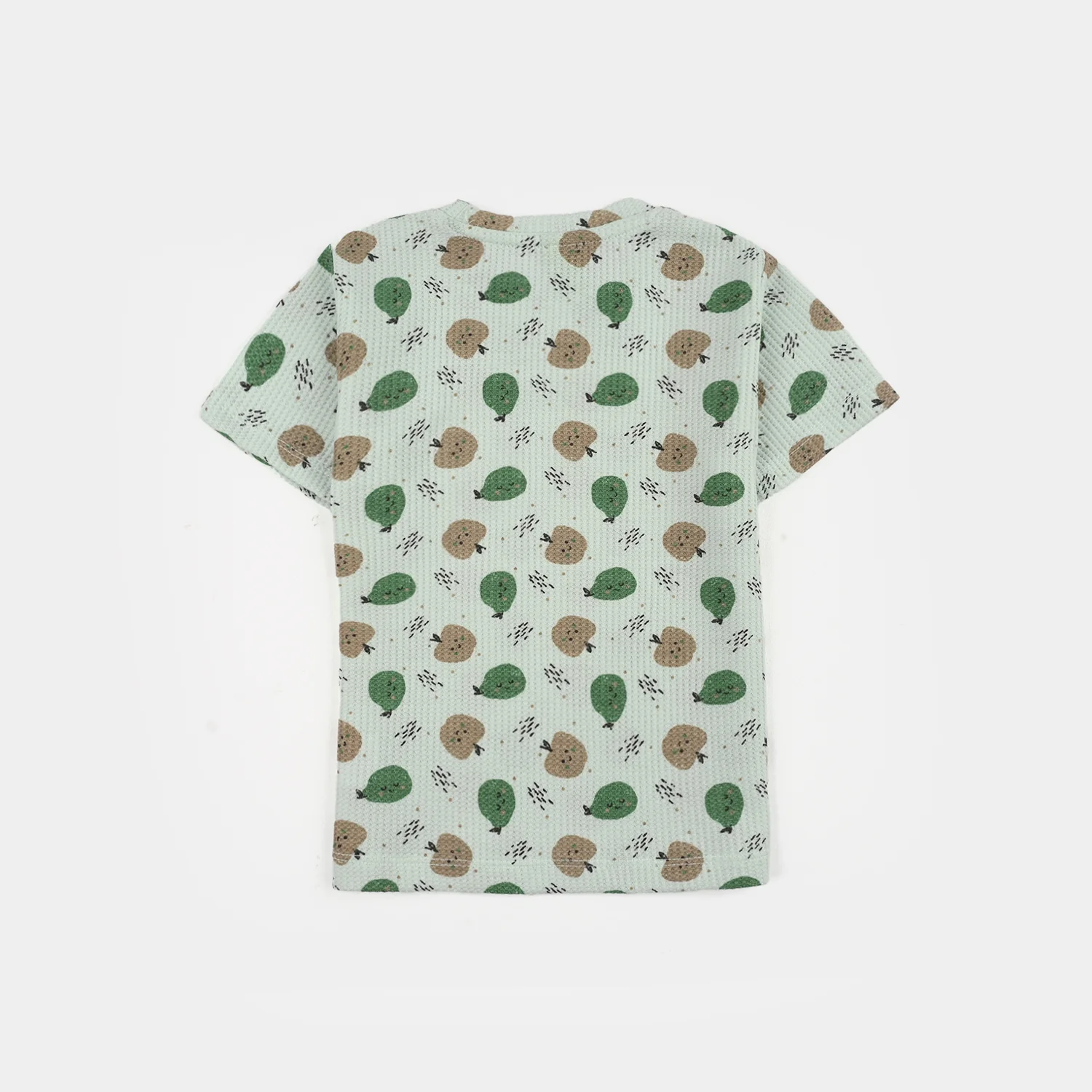 Infant Boys Waffle T-Shirt (Apple) - Green - Image 3
