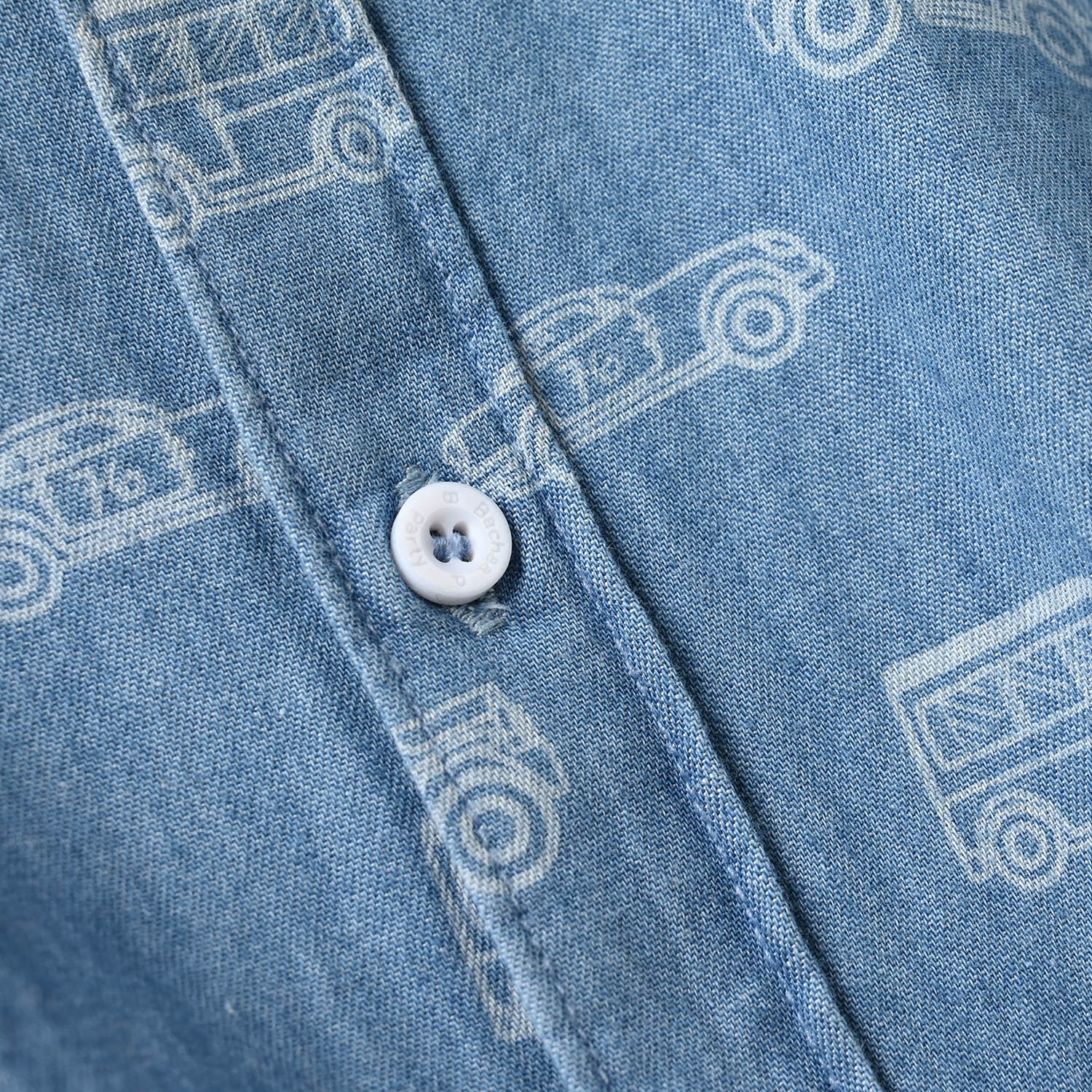 Infant Boys Tencel Denim Suit - Light Blue - Image 3